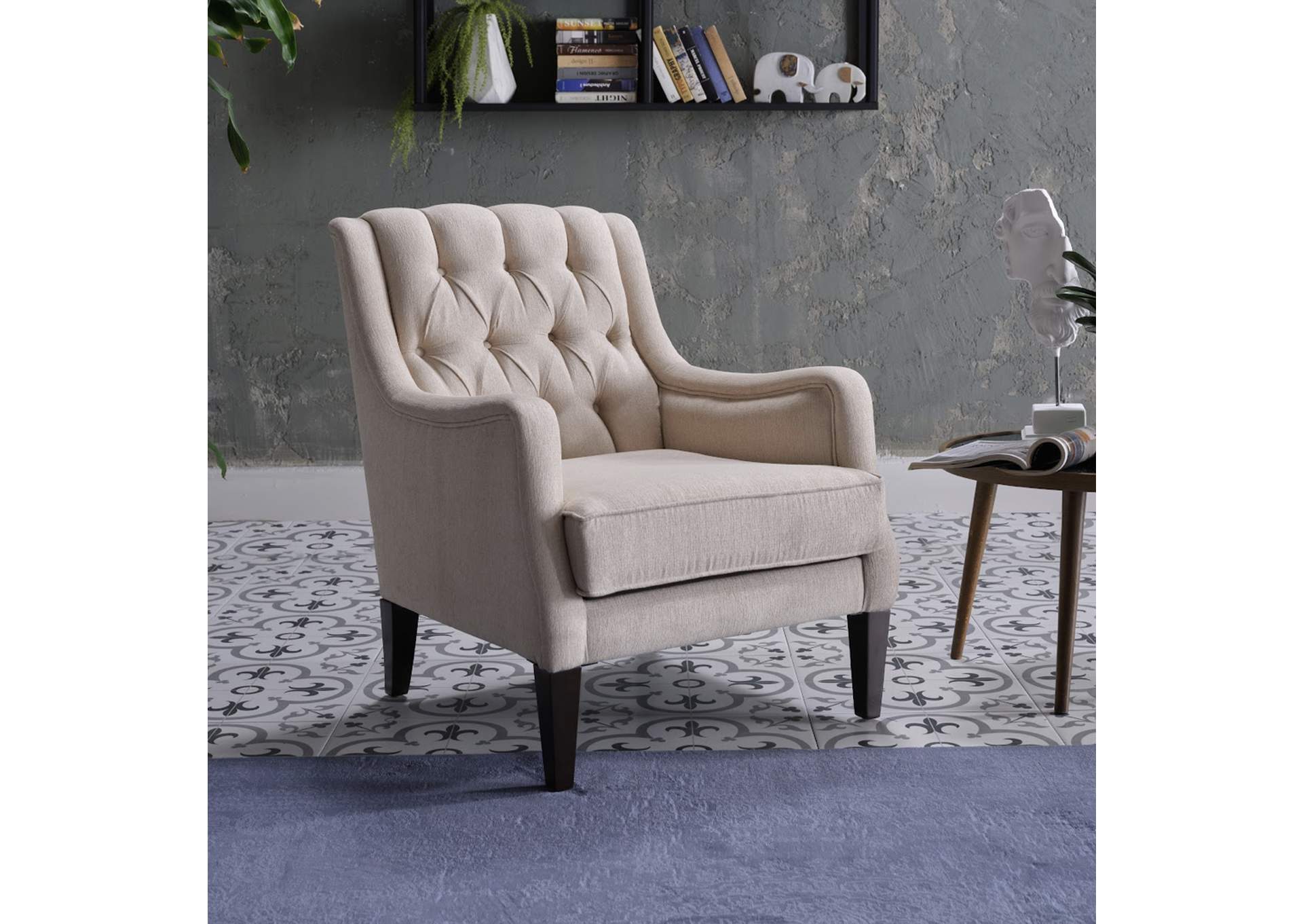PEARLE ACCENT ARMCHAIR - PEARLE CREAM image 3