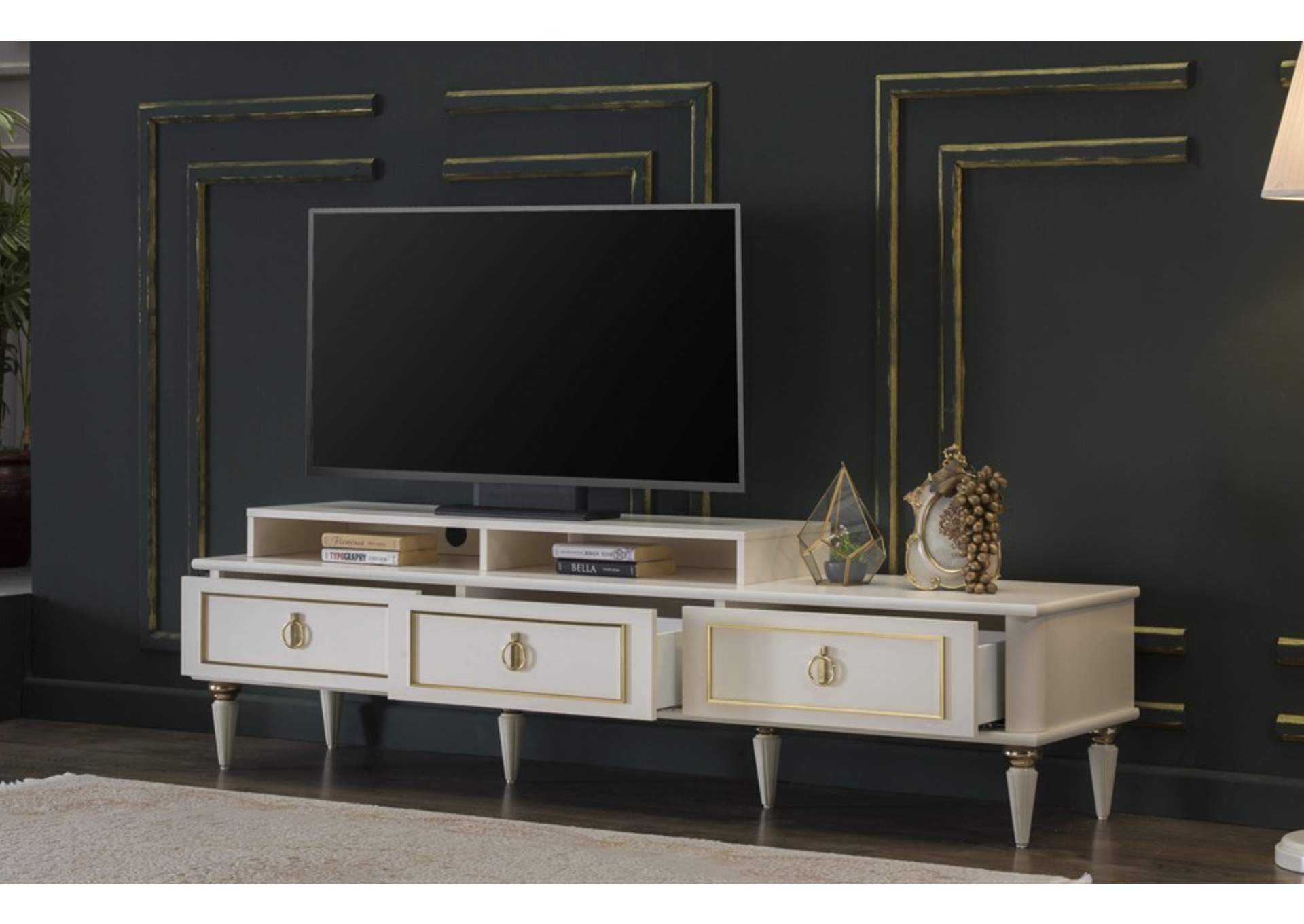 MISTRAL TV STAND - OPAK WHITE - 5 PIECES image 1