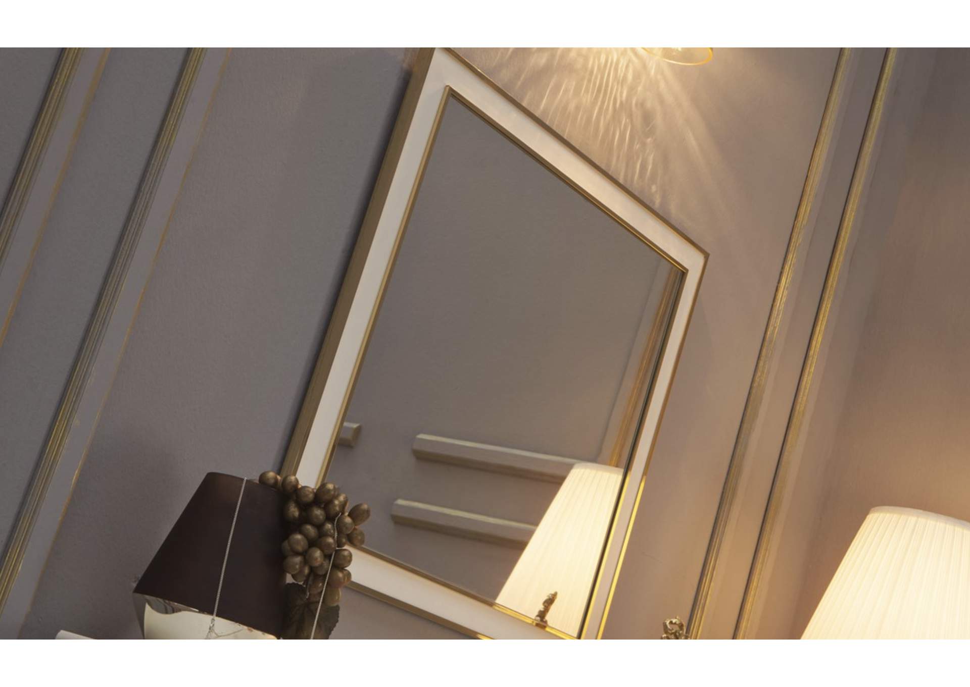 MISTRAL DRESSER MIRROR OPAK WHITE - 1 PIECE image 1
