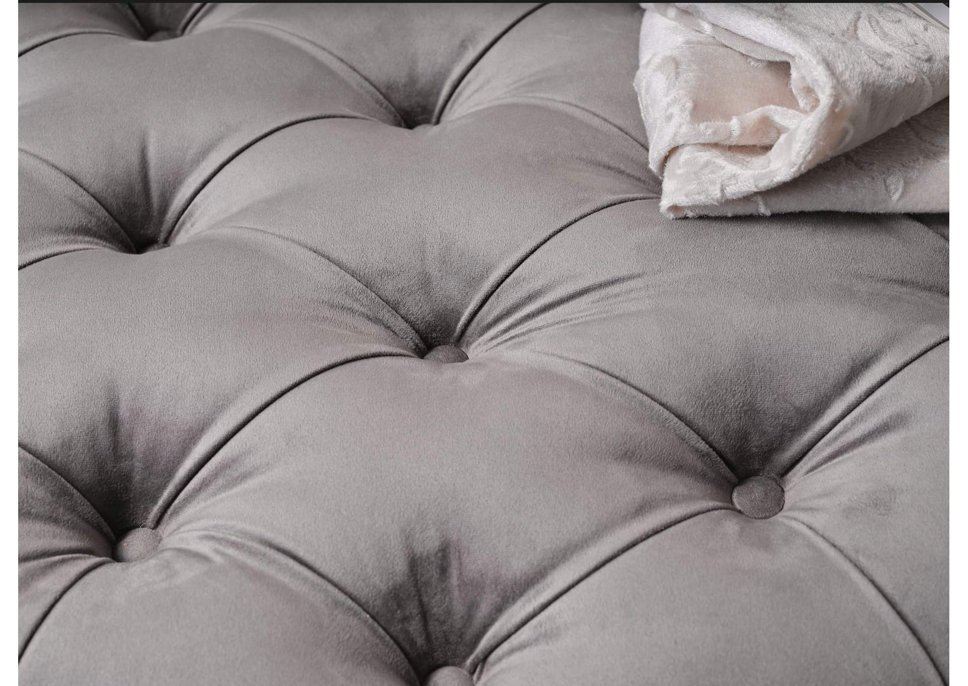 SUAVE STORAGE OTTOMAN - VIKA GREY image 1