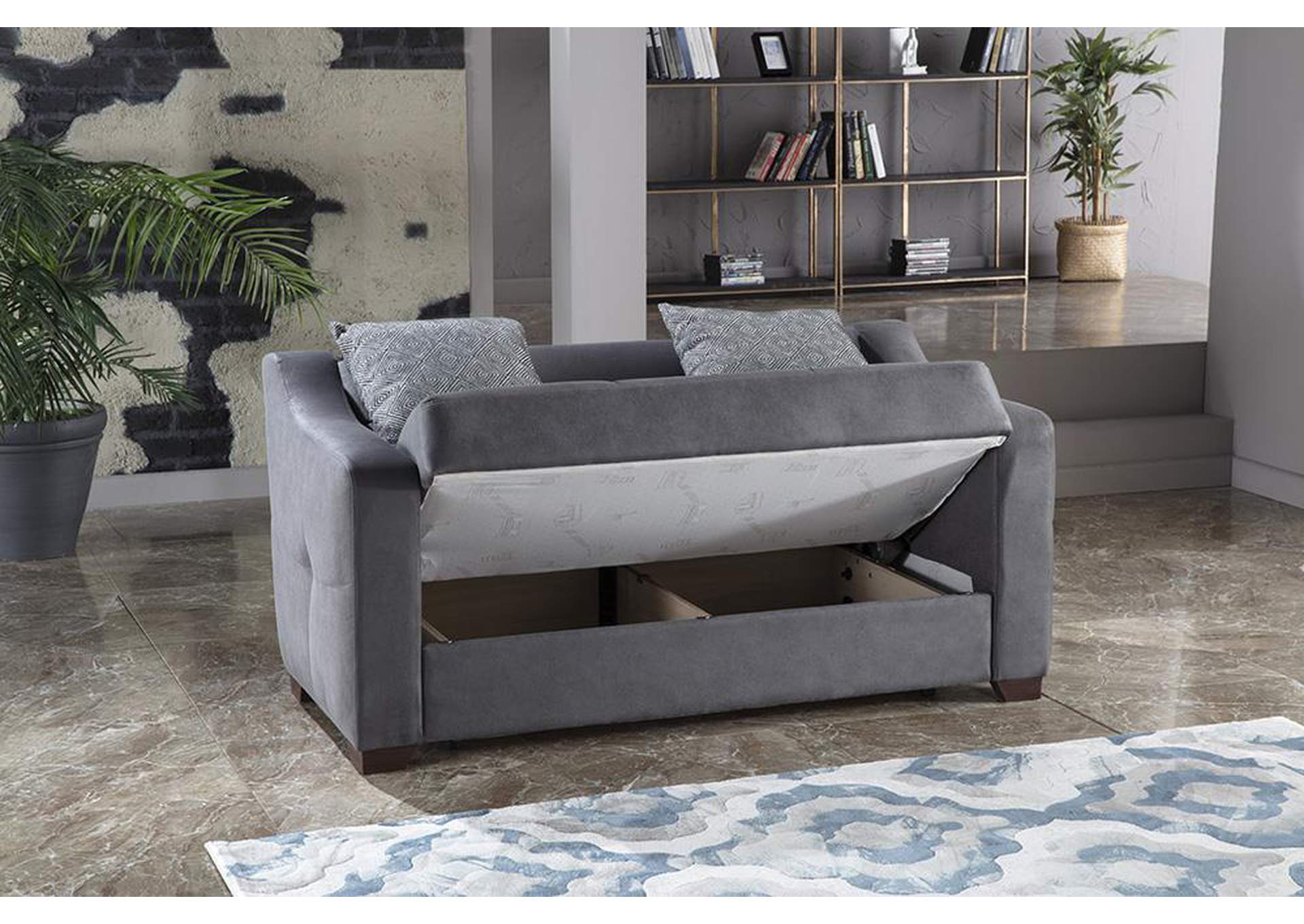TAHOE LOVE SEAT - MELSON DARK GRAY - 2 PIECES image 1