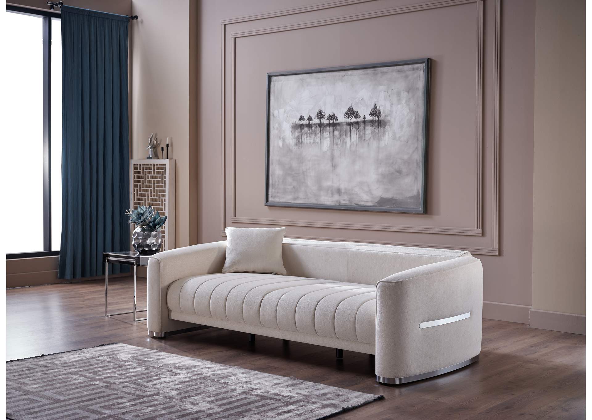 VENICE S SOFA CHROME LEG - MERIT CREAM image 5