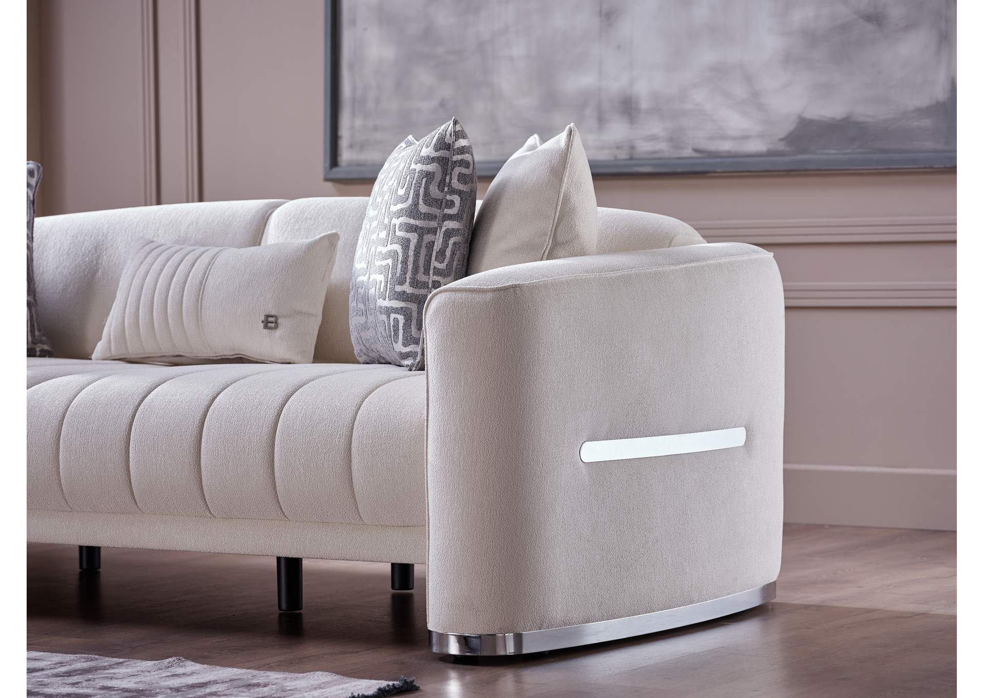 VENICE S SOFA CHROME LEG - MERIT CREAM image 6