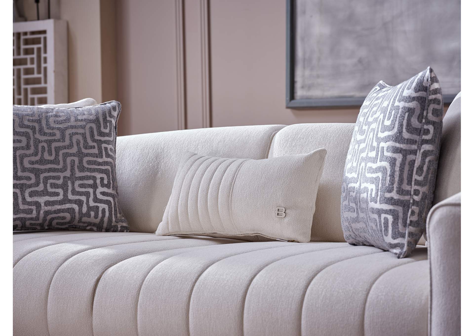 VENICE S SOFA CHROME LEG - MERIT CREAM image 7