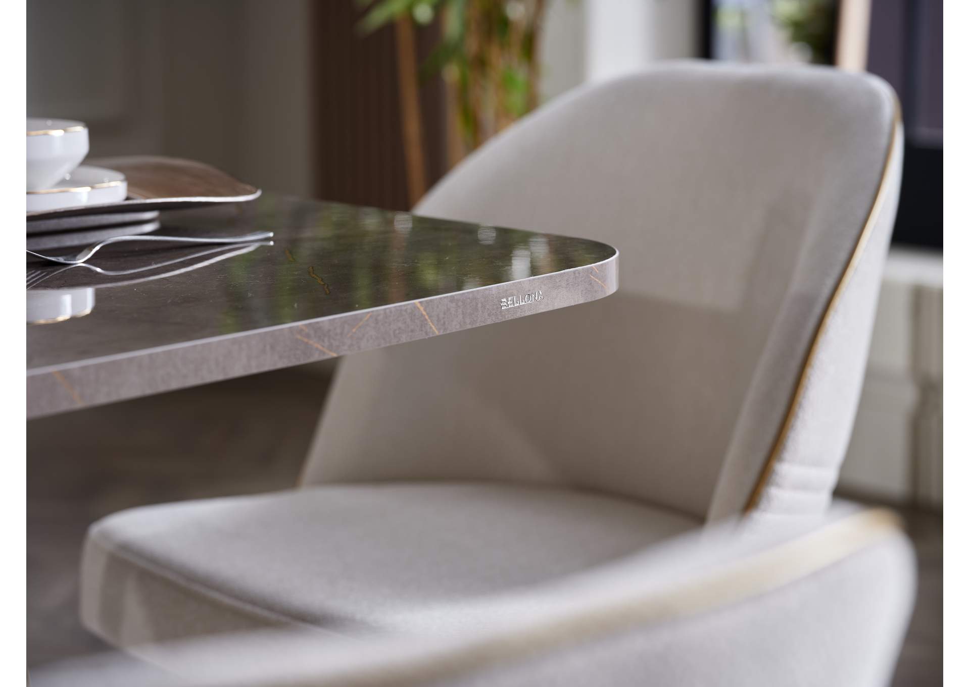 VERONICA DINING CHAIR METAL LEG - 6345 - 2 PIECES image 6