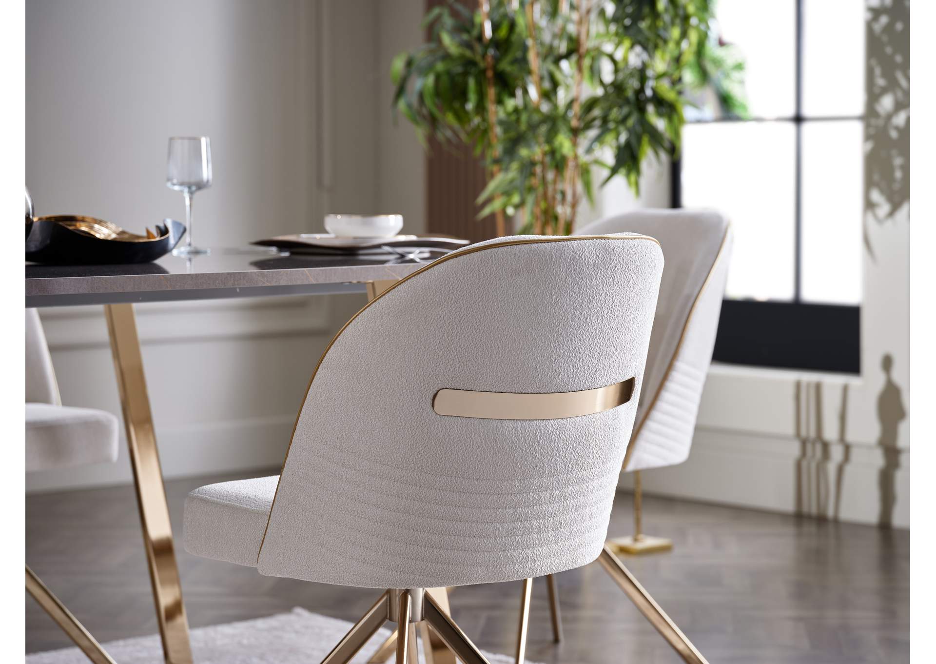 VERONICA DINING CHAIR METAL LEG - 6345 - 2 PIECES image 9