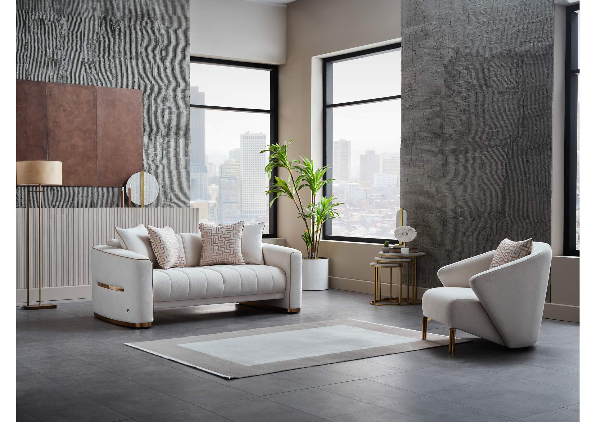 VERONICA LOVE SEAT - MERIT CREAM image 3