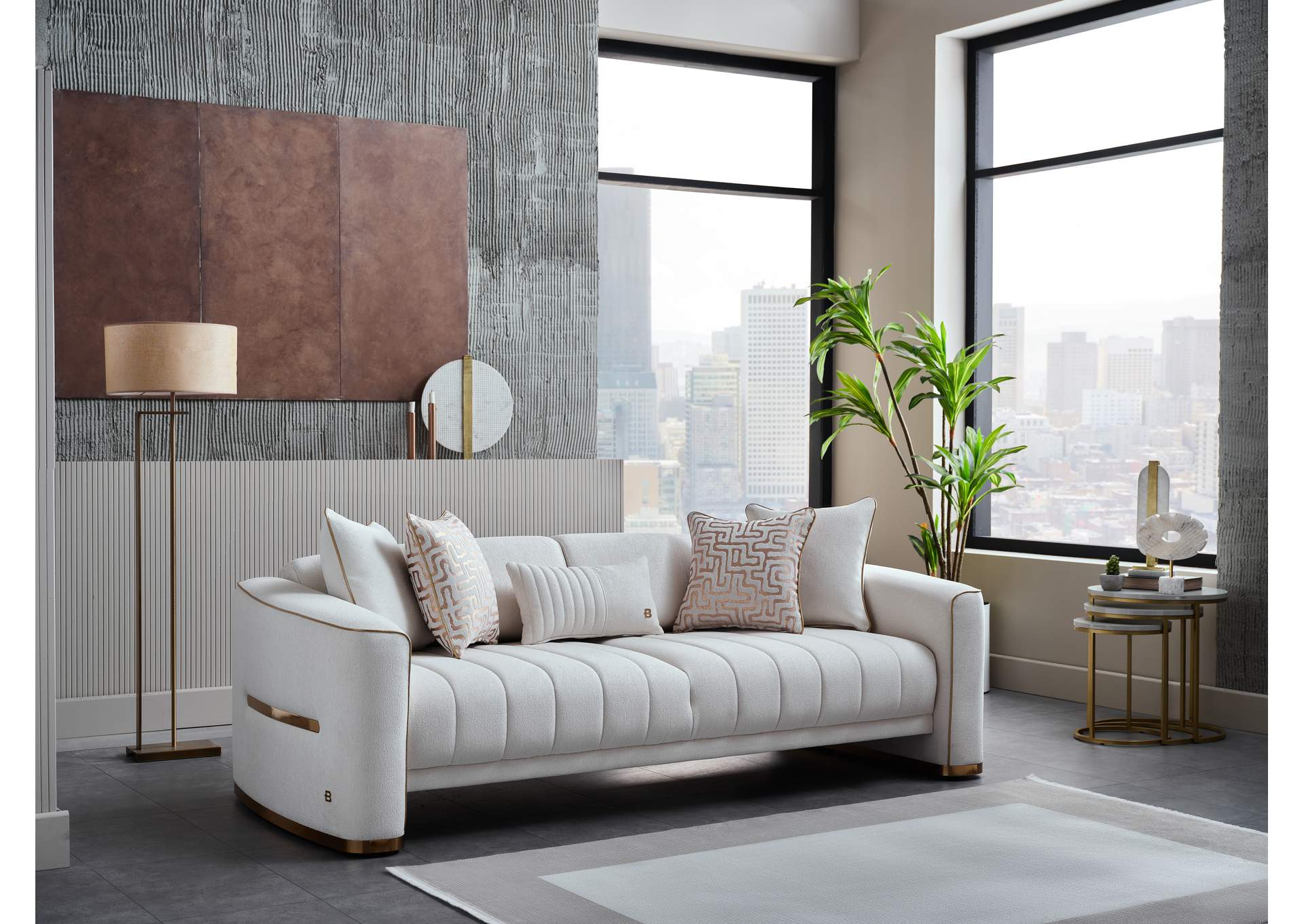 VERONICA 3 SEAT SLEEPER - MERIT CREAM image 5