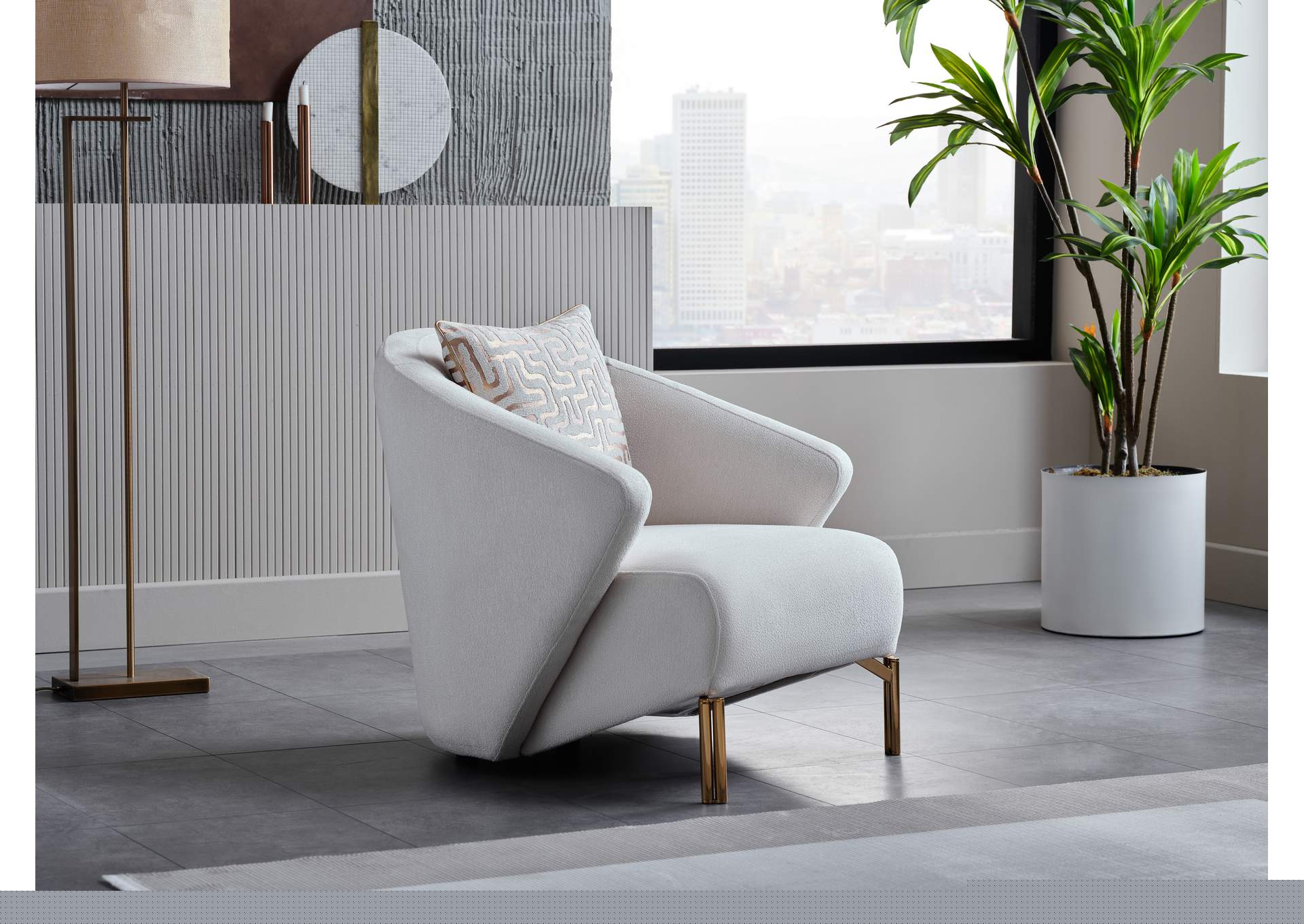 VERONICA ACCENT CHAIR - MERIT CREAM image 4
