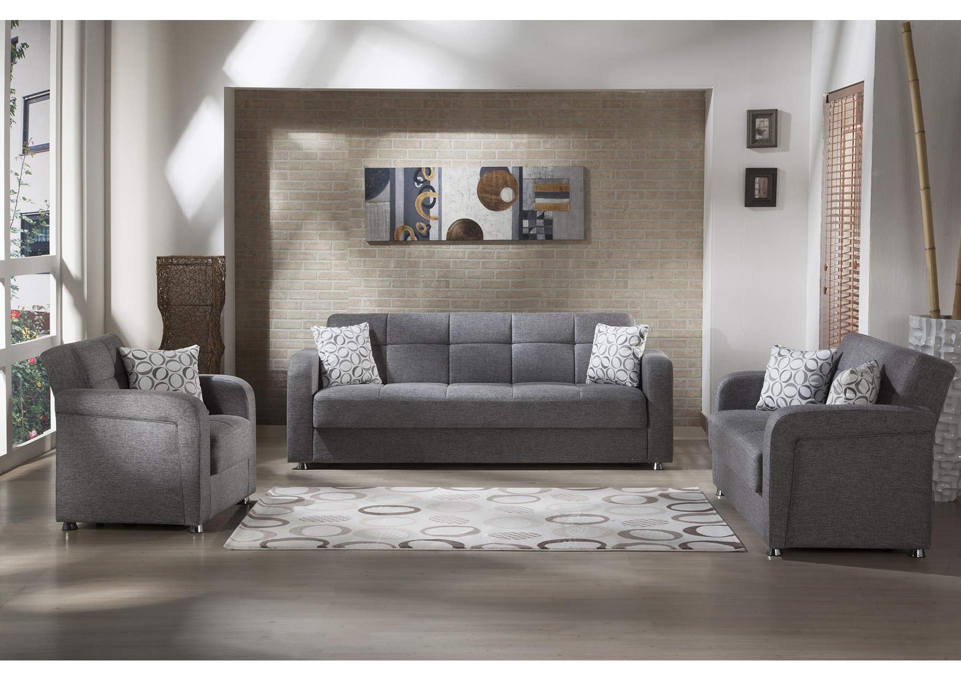 VISION ARMCHAIR - DIEGO GRAY - 2 PIECES image 3