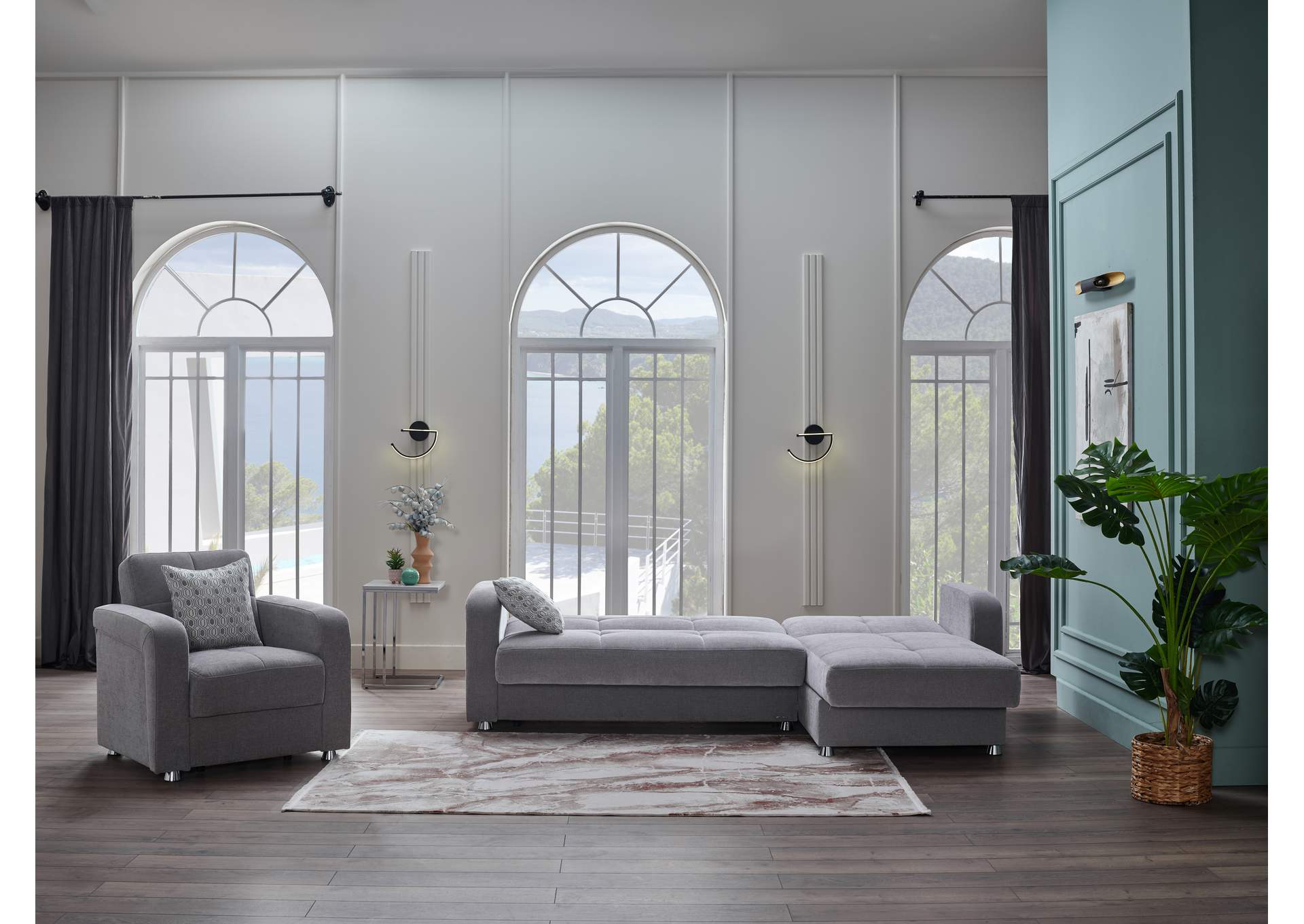 VISION SECTIONAL CHAISE PART - KOOPSI GRAY image 5