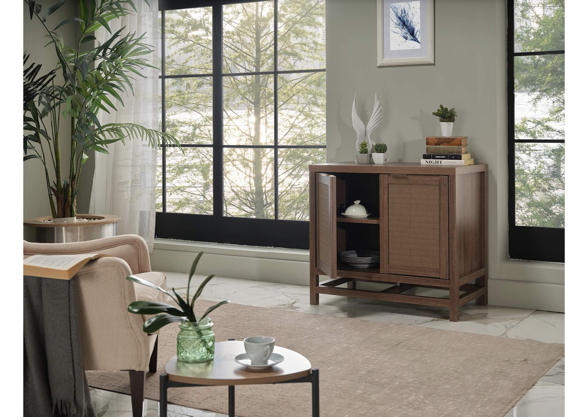 ARDEN 2 DOOR CONSOLE - ALEGRO WALNUT - 1 PIECE image 4