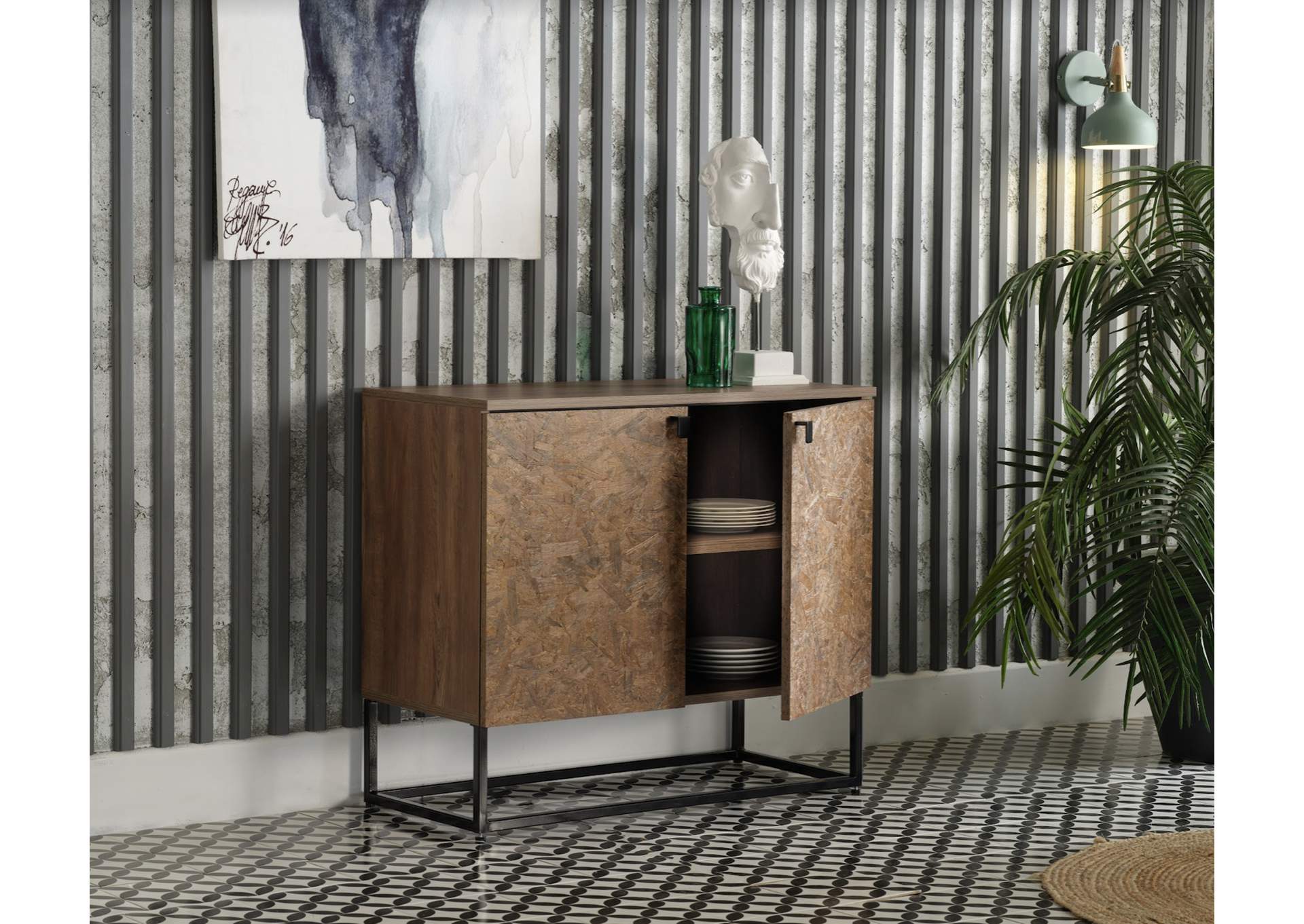 AVENIR 2 DOOR CONSOLE - LEXINGTON XELIO OAK - 1 PIECE image 4