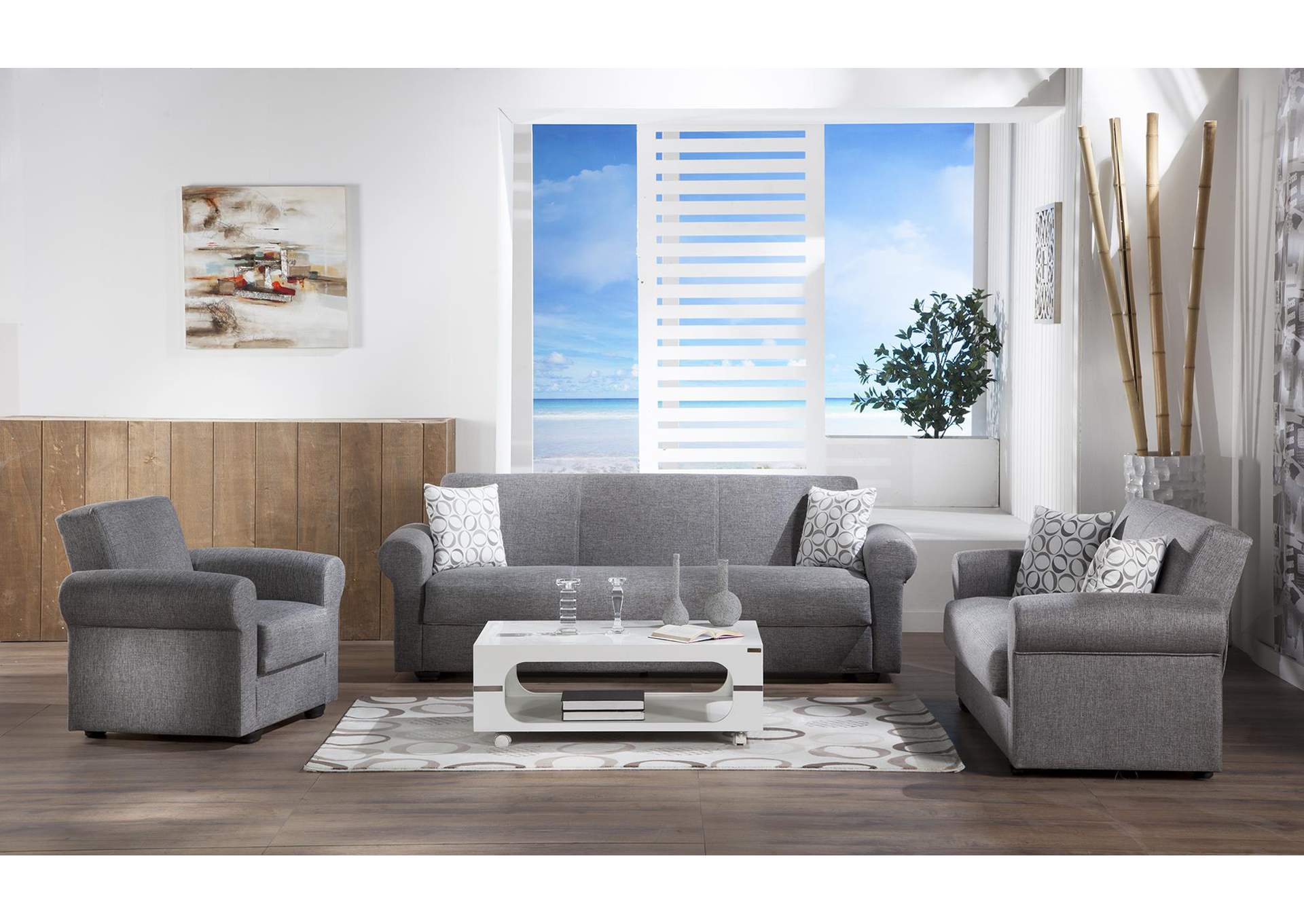 ELITA S 3 SEAT SLEEPER - DIEGO GRAY - 1 PIECE image 1