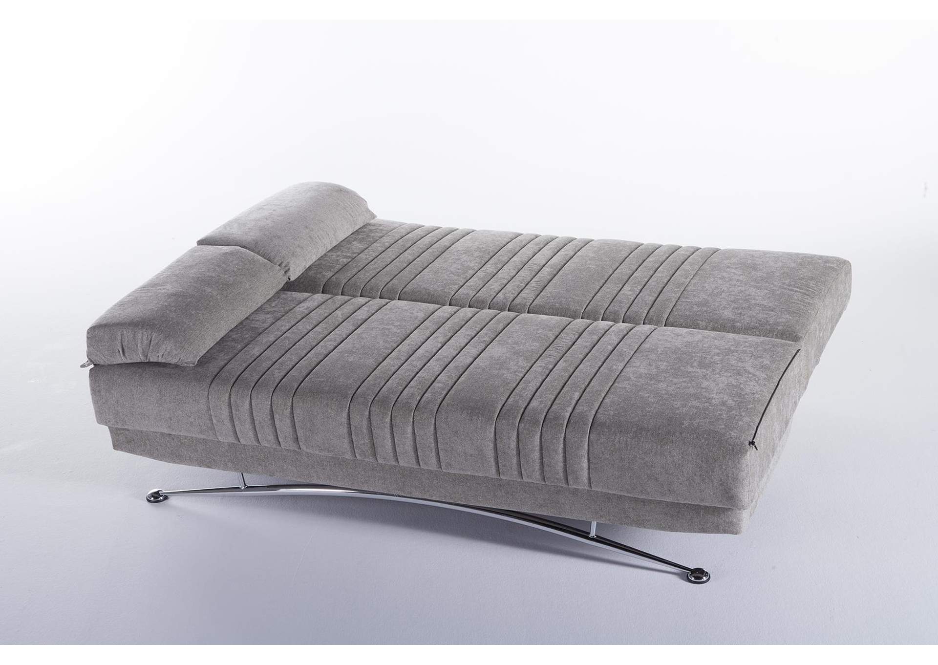 FANTASY 3 SEAT SLEEPER - VALENCIA GREY PLAIN FABRIC - 1 PIECE image 1
