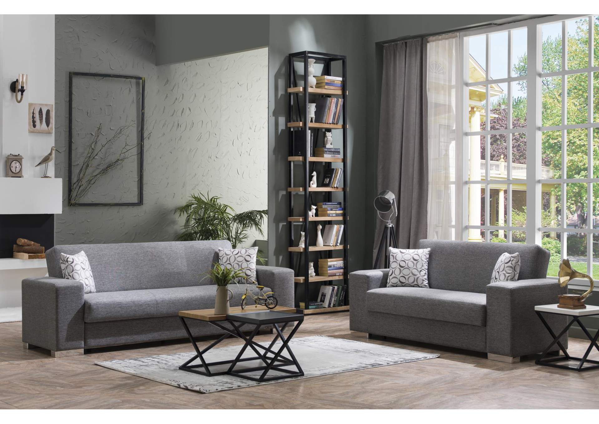 KOBE LOVE SEAT - DIEGO GRAY - 2 PIECES image 3