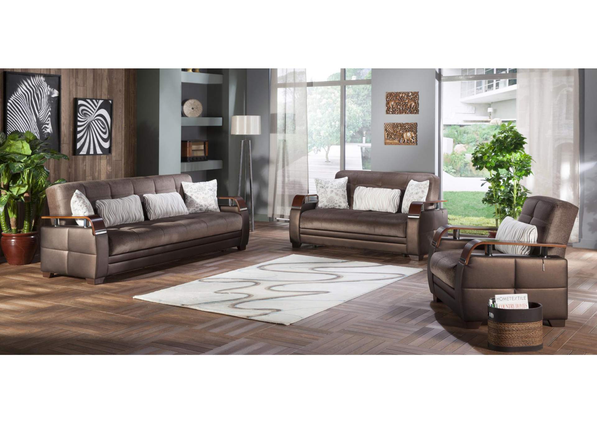 NATURAL 3 SEAT SLEEPER - PRESTIGE BROWN - 1 PIECE image 3