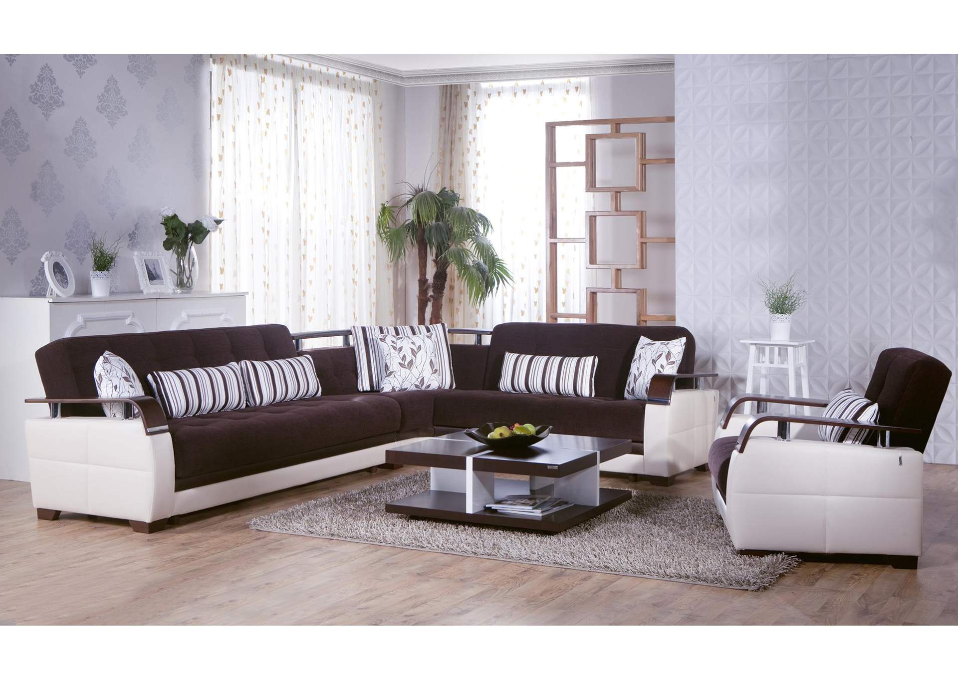 NATURAL SECTIONAL - COLINS BROWN - 4 PIECES image 3