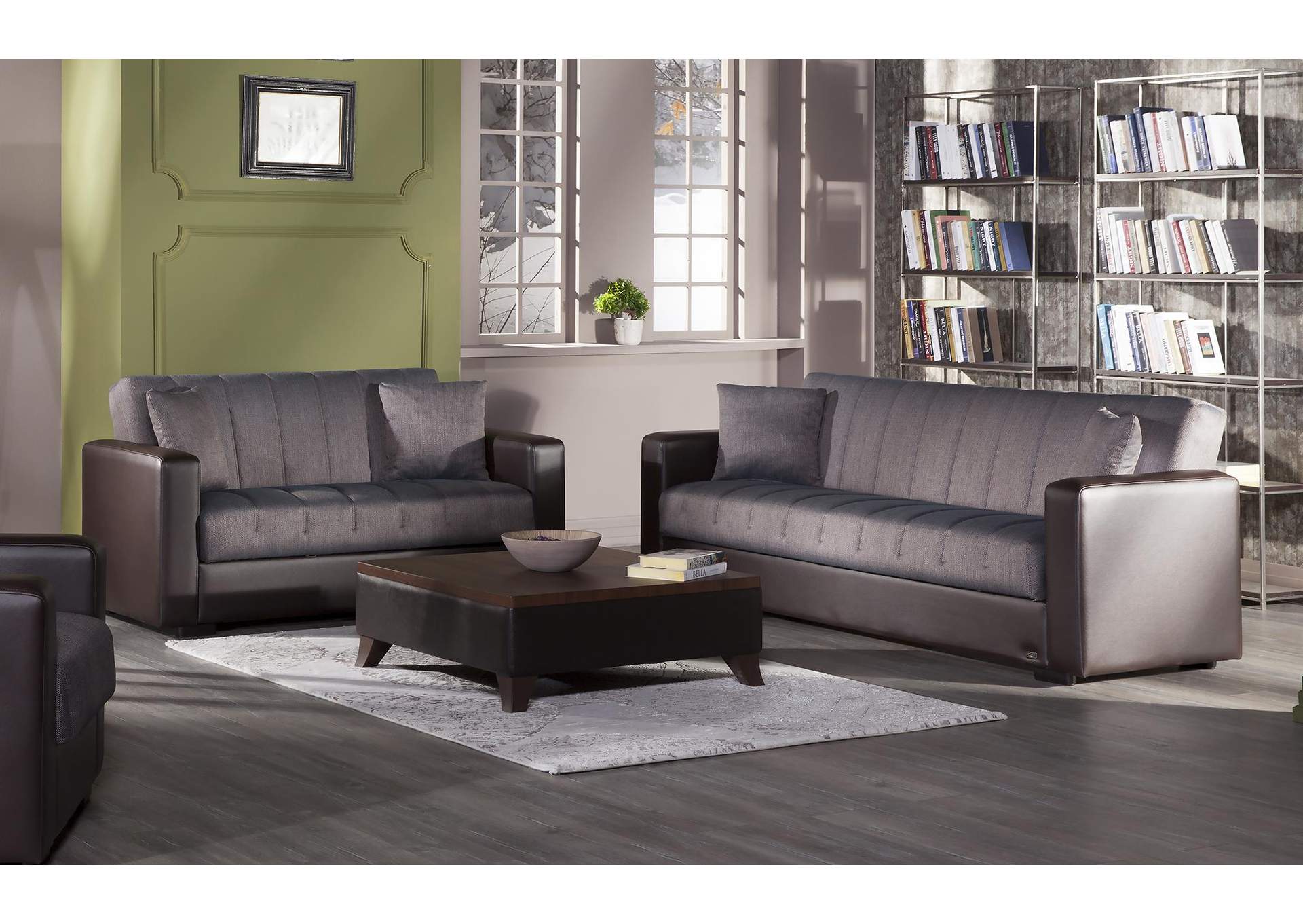 SIDNEY LOVE SEAT - BOLZONI BROWN - 2 PIECES image 3