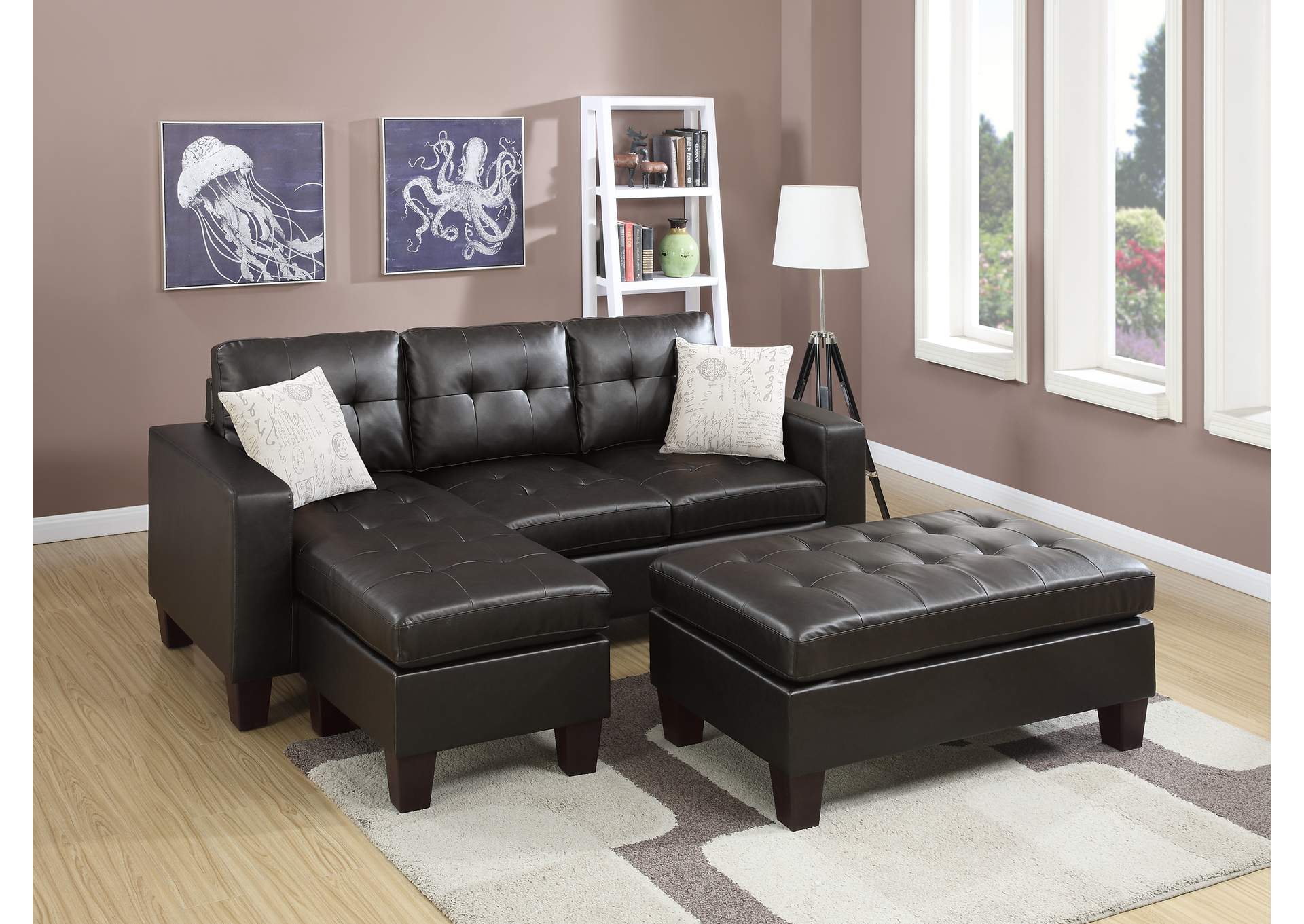 Sectional Sofa & Ottoman