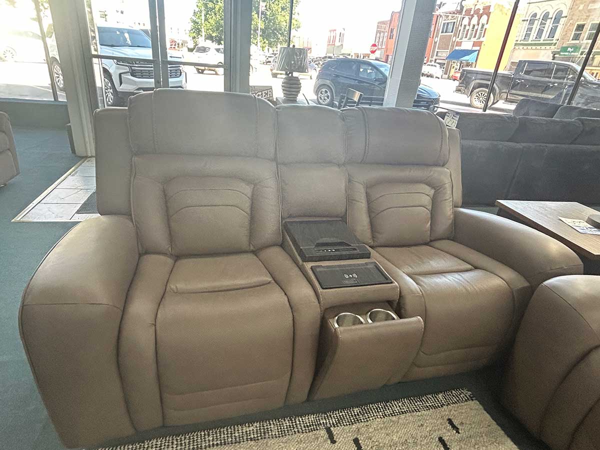 Kuka - love seat (cooling fridge, power recline, power head rest, cupholders, wireless charging) image 1
