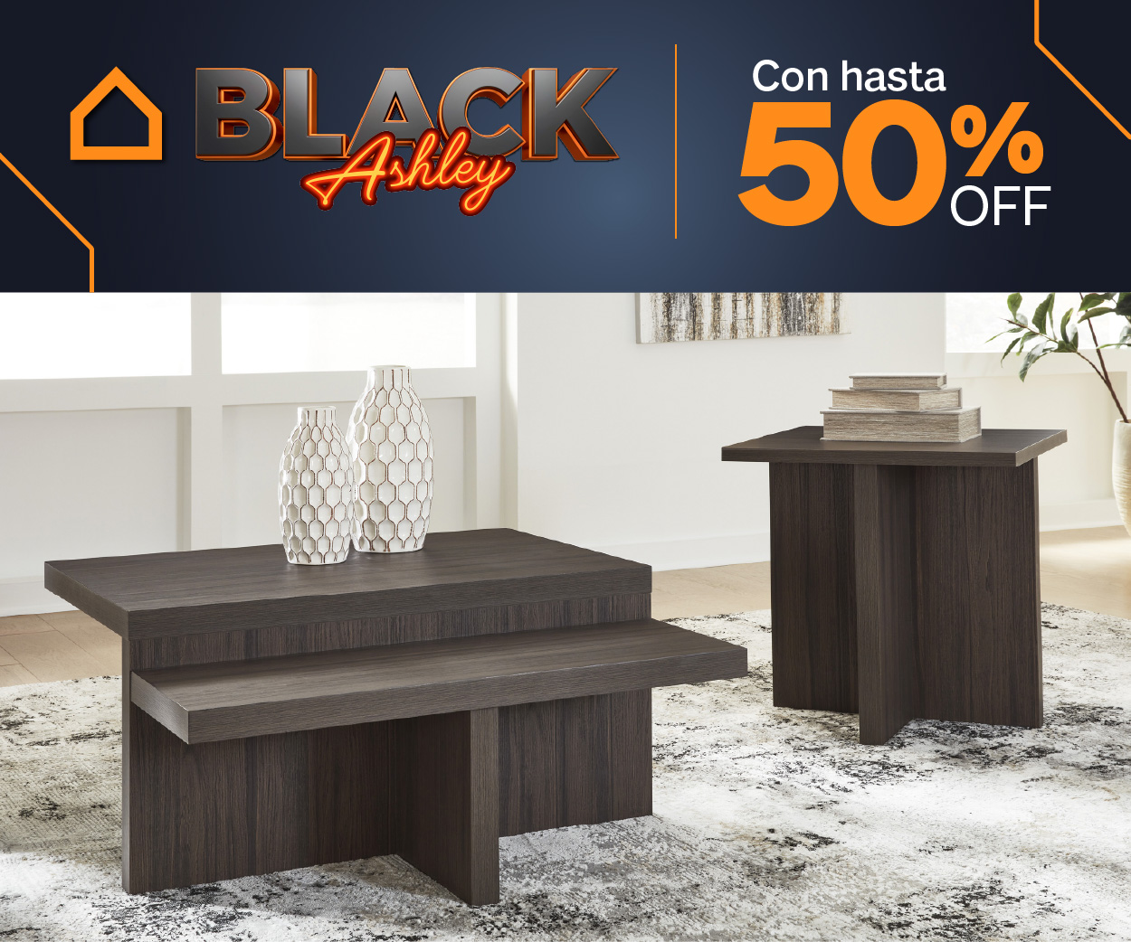 Black Ashley Muebles de living