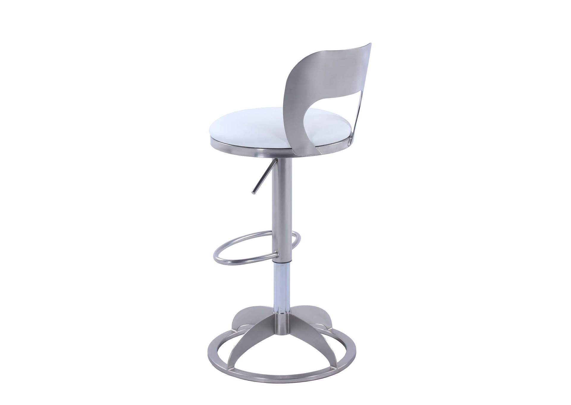 Oval Metal-Back Adjustable Height Stool image 4