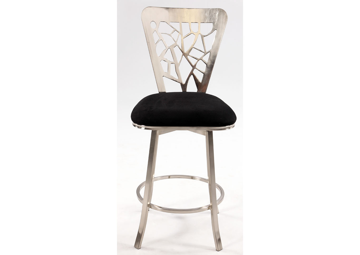 Laser Cut Back Memory Swivel Counter Stool image 1