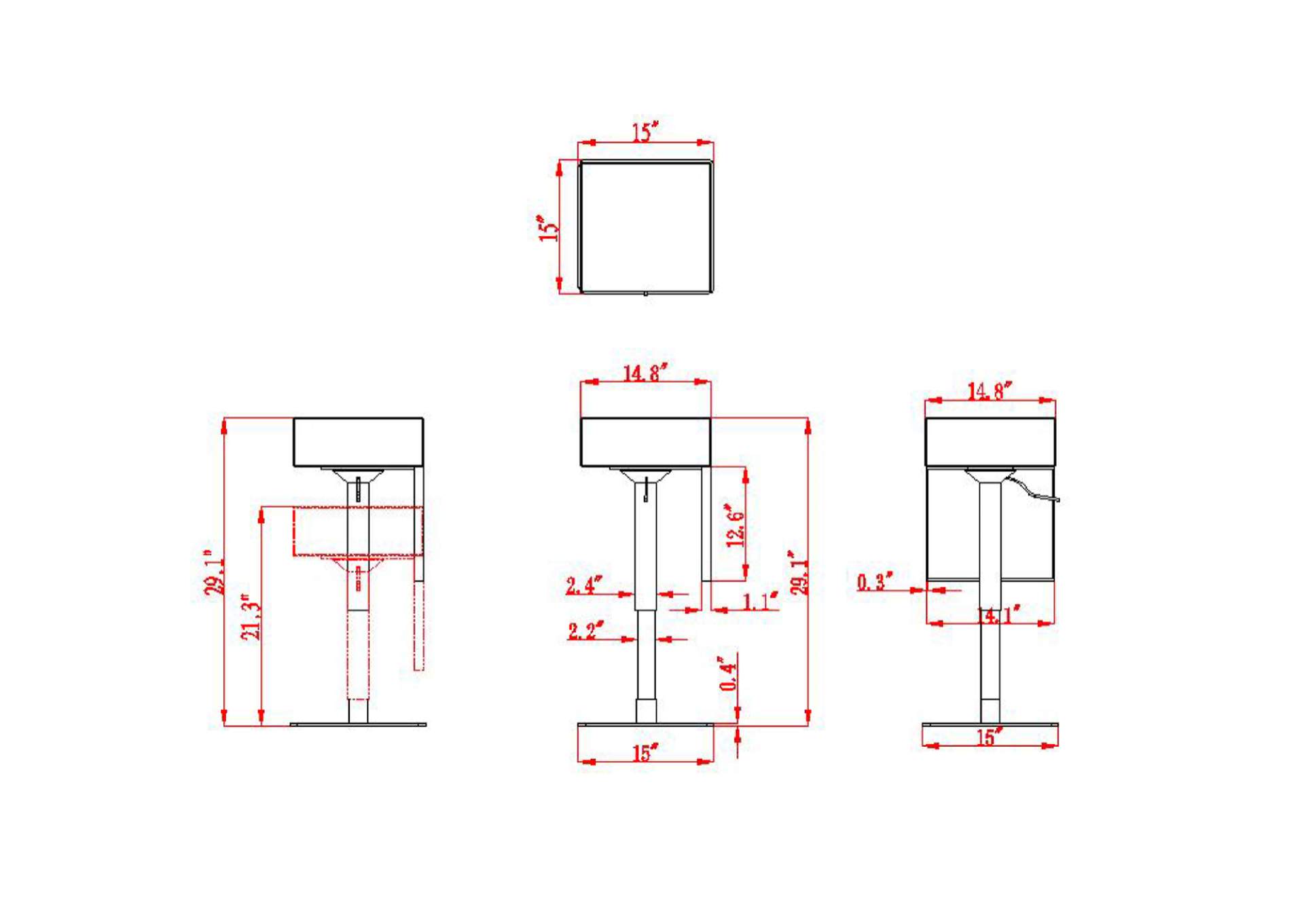 Modern Pneumatic-Adjustable Swivel Stool image 3