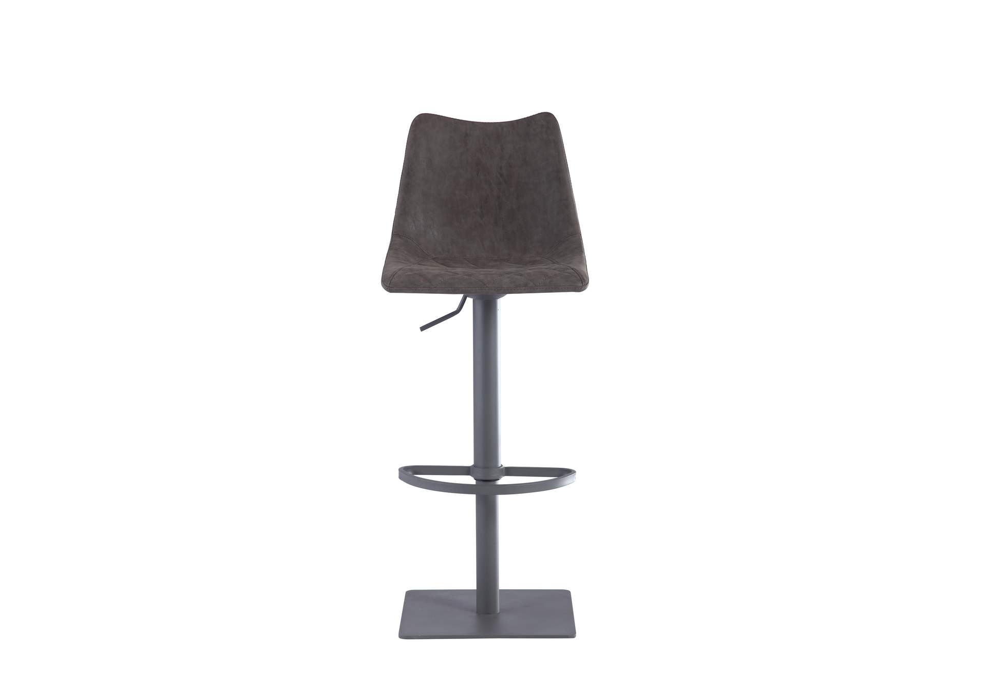 Curved Back Pneumatic-Adjustable Stool With Diamond Stitched Seat image 5