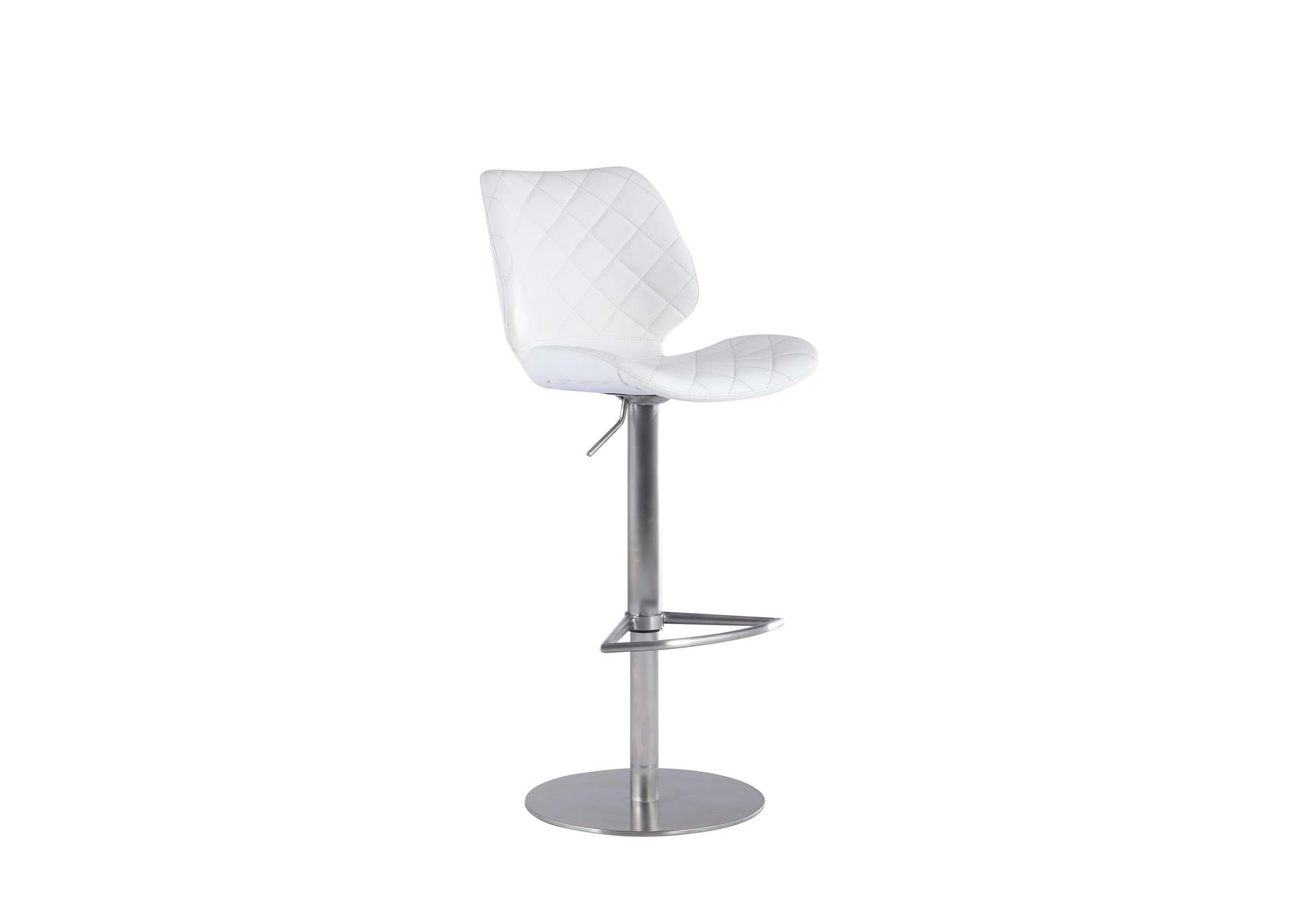 Modern Pneumatic-Adjustable Stool With Diamond Stitching image 1