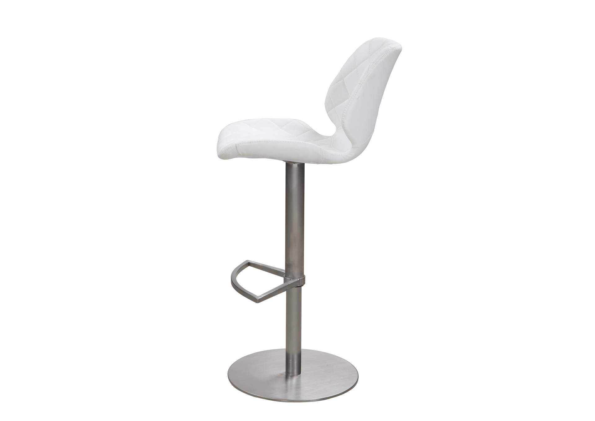 Modern Pneumatic-Adjustable Stool With Diamond Stitching image 6