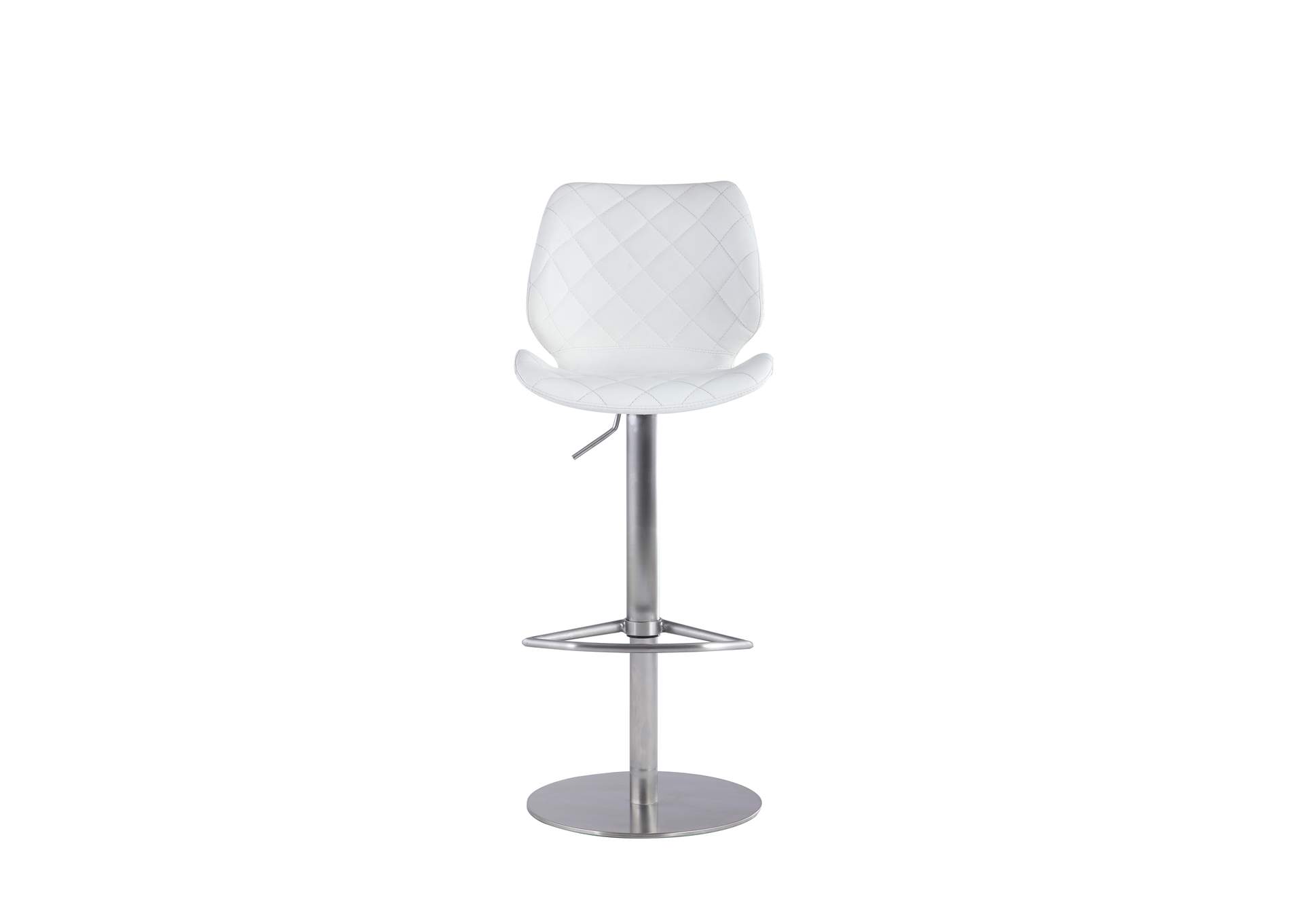Modern Pneumatic-Adjustable Stool With Diamond Stitching image 8