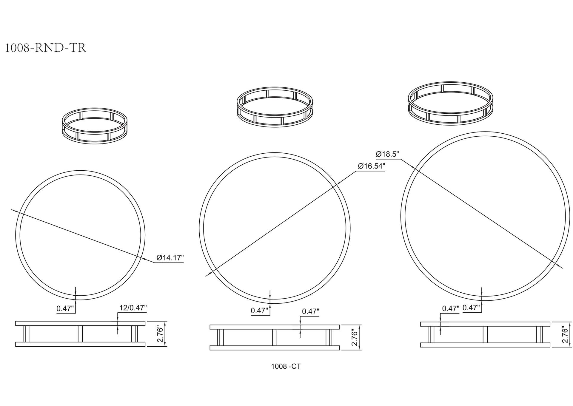 Round Stainless Steel Mirrored Nesting Trays image 7