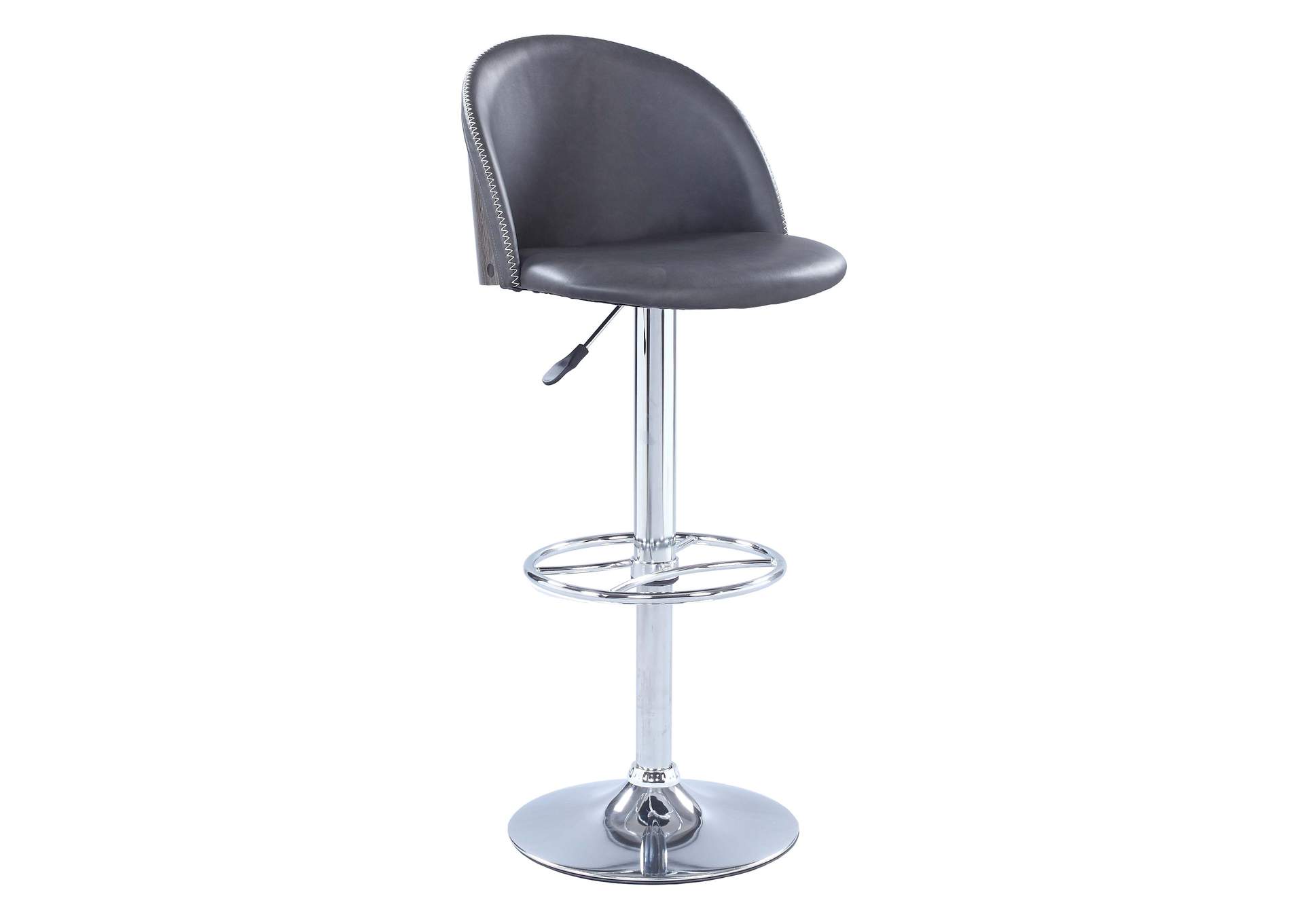 Rounded Back Pneumatic Adjustable-Height Stool image 1