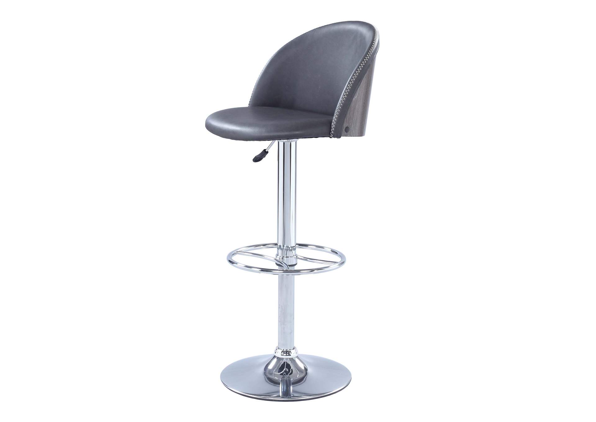 Rounded Back Pneumatic Adjustable-Height Stool image 4