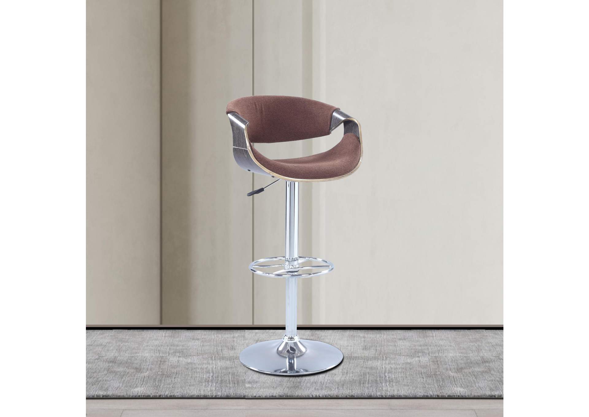 Bent Wood Saddle Seat Pneumatic-Adjustable Stool image 1