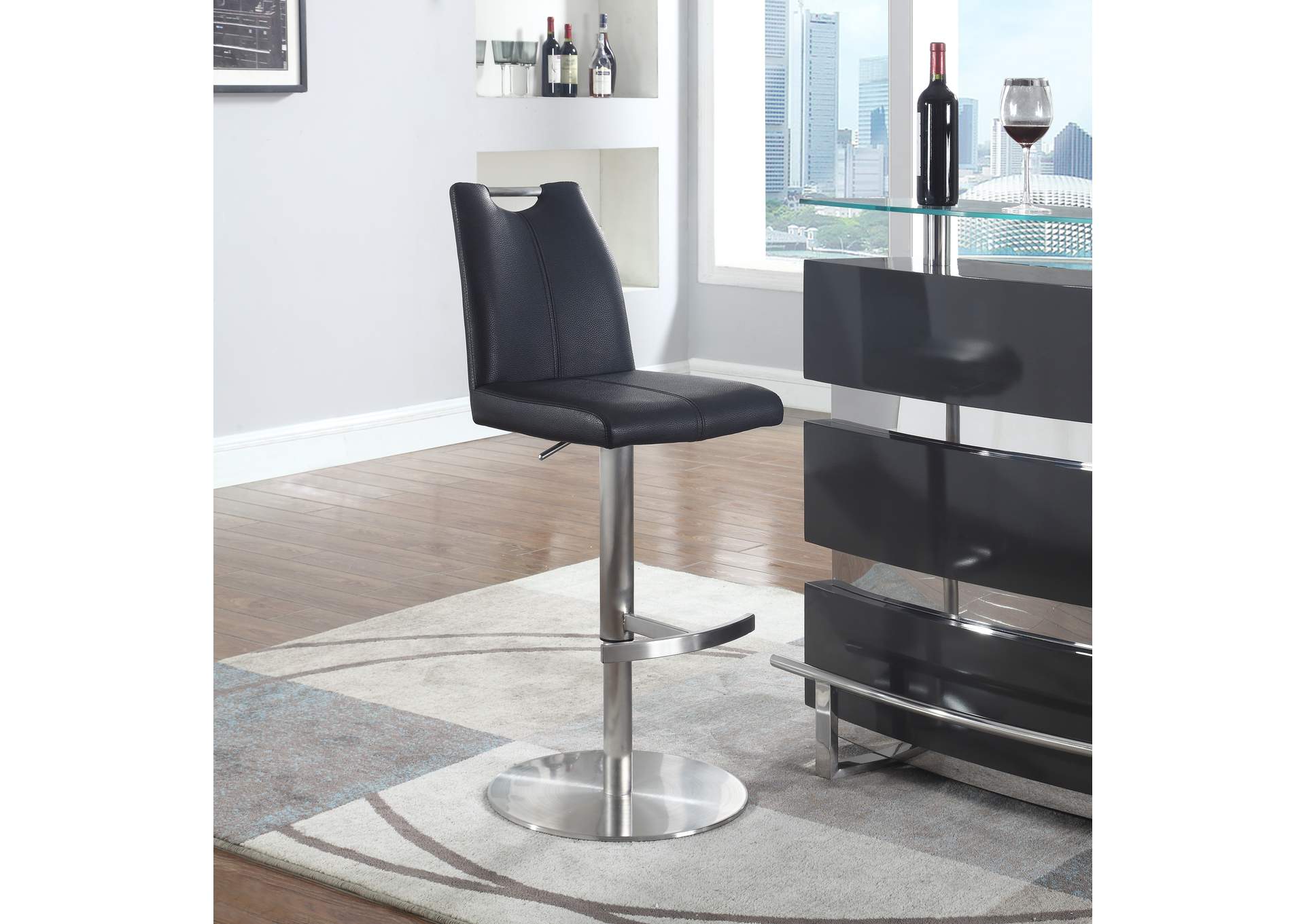Handle Back Pneumatic Adjustable Height Stool image 1