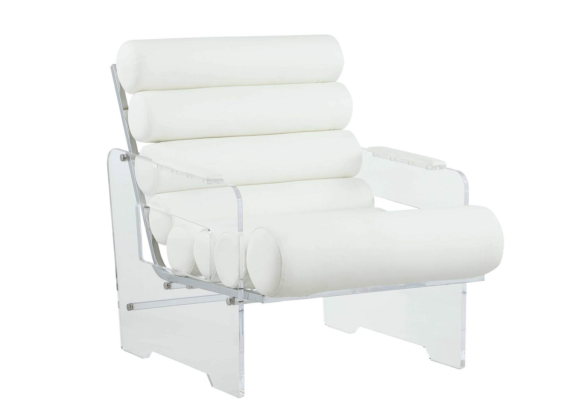 Contemporary Acrylic Frame Accent Chair image 3