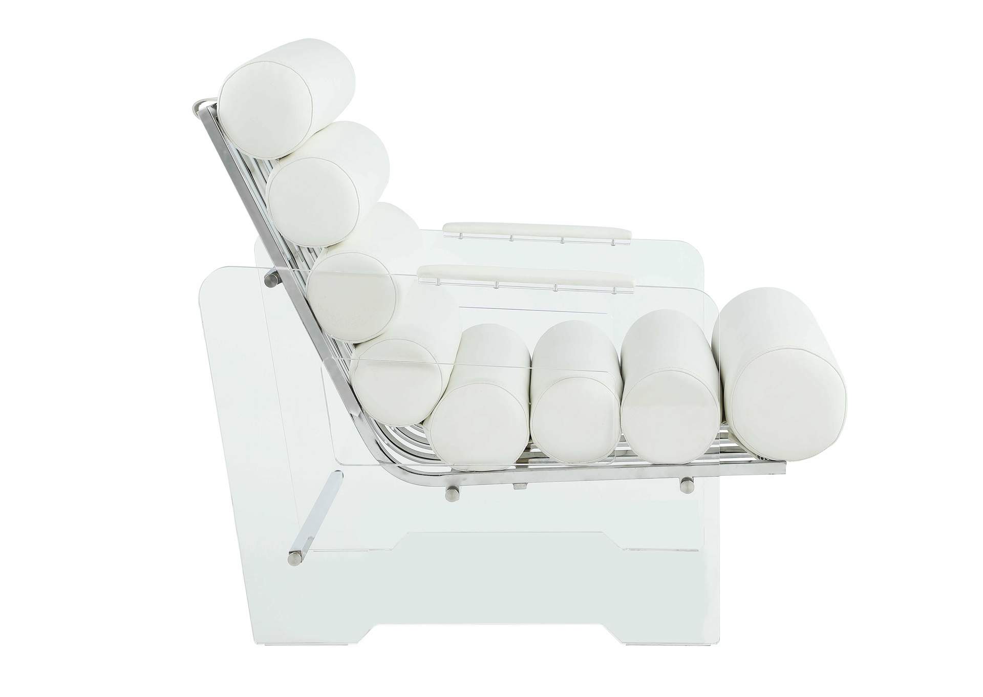 Contemporary Acrylic Frame Accent Chair image 5