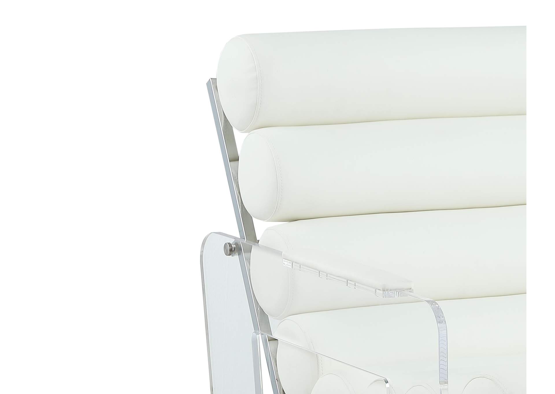 Contemporary Acrylic Frame Accent Chair image 7