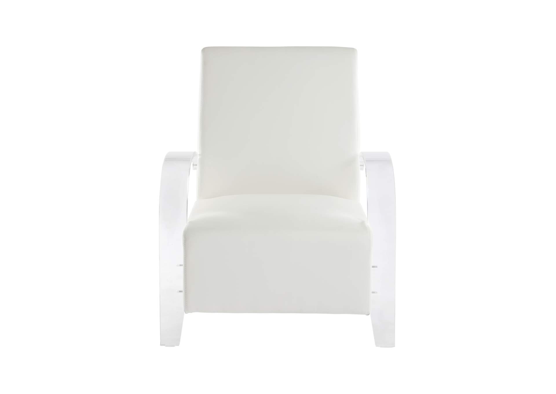 Solid Acrylic Accent Chair With Pvc Upholstery image 4