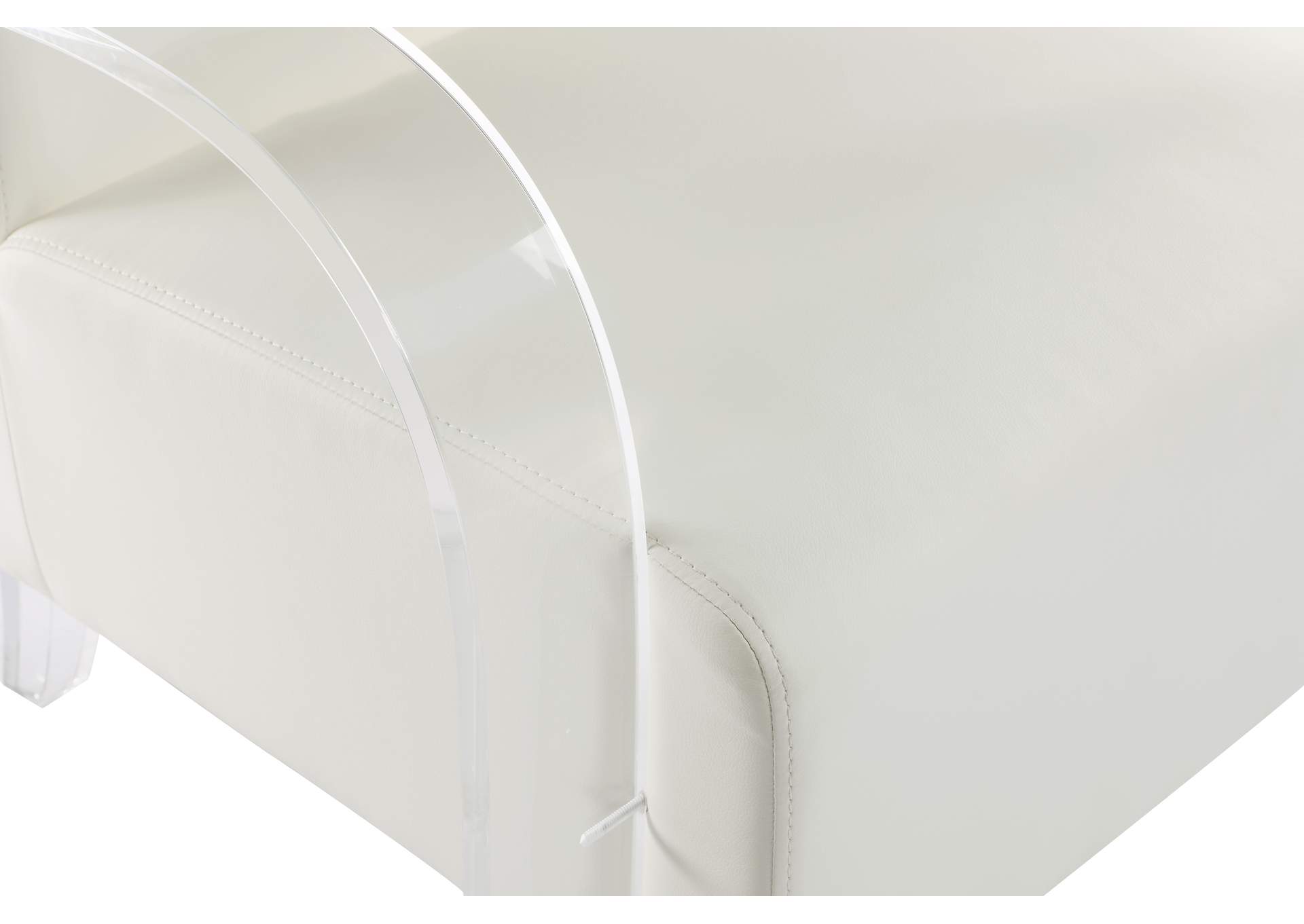 Solid Acrylic Accent Chair With Pvc Upholstery image 8