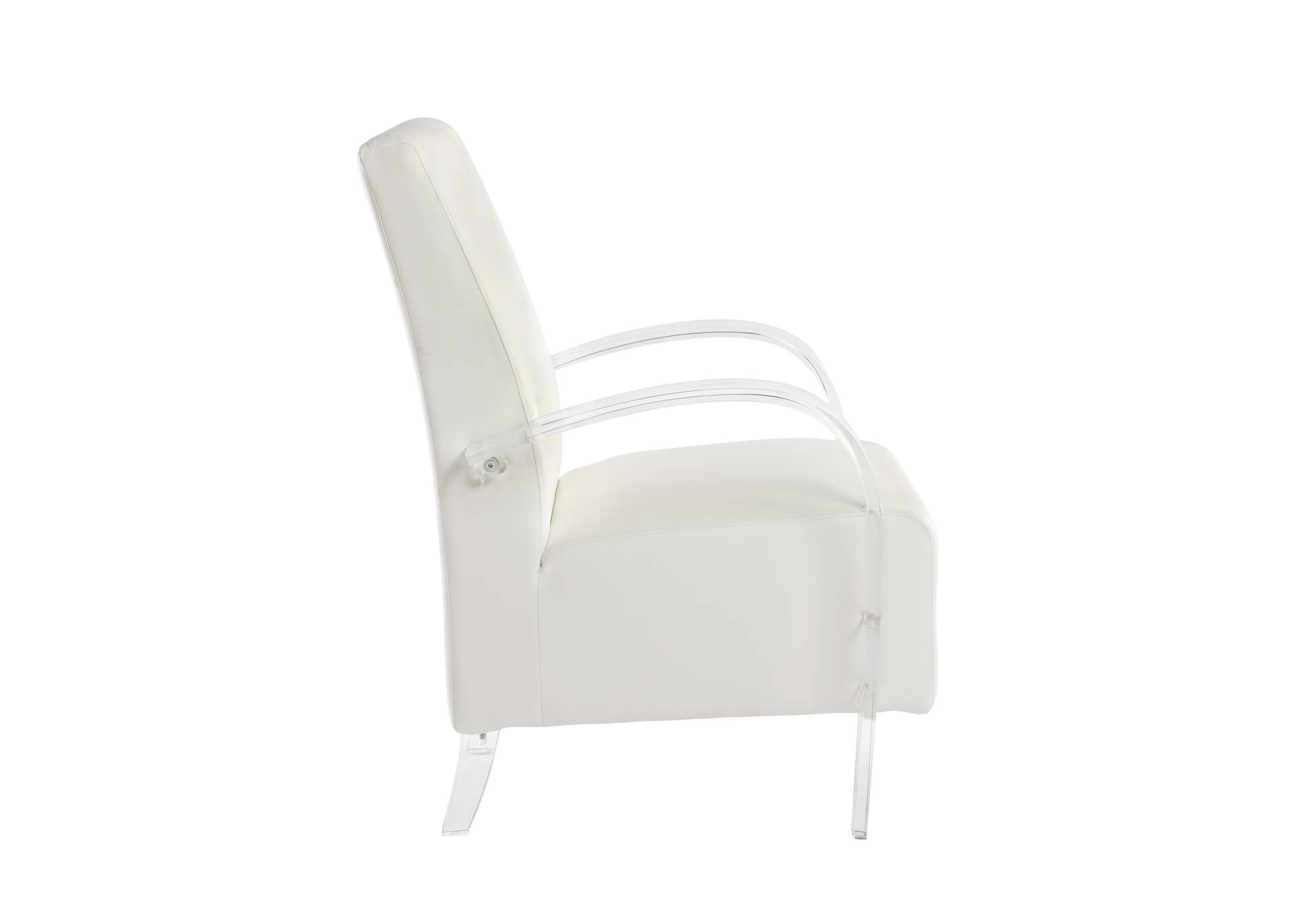 Solid Acrylic Accent Chair With Pvc Upholstery image 5