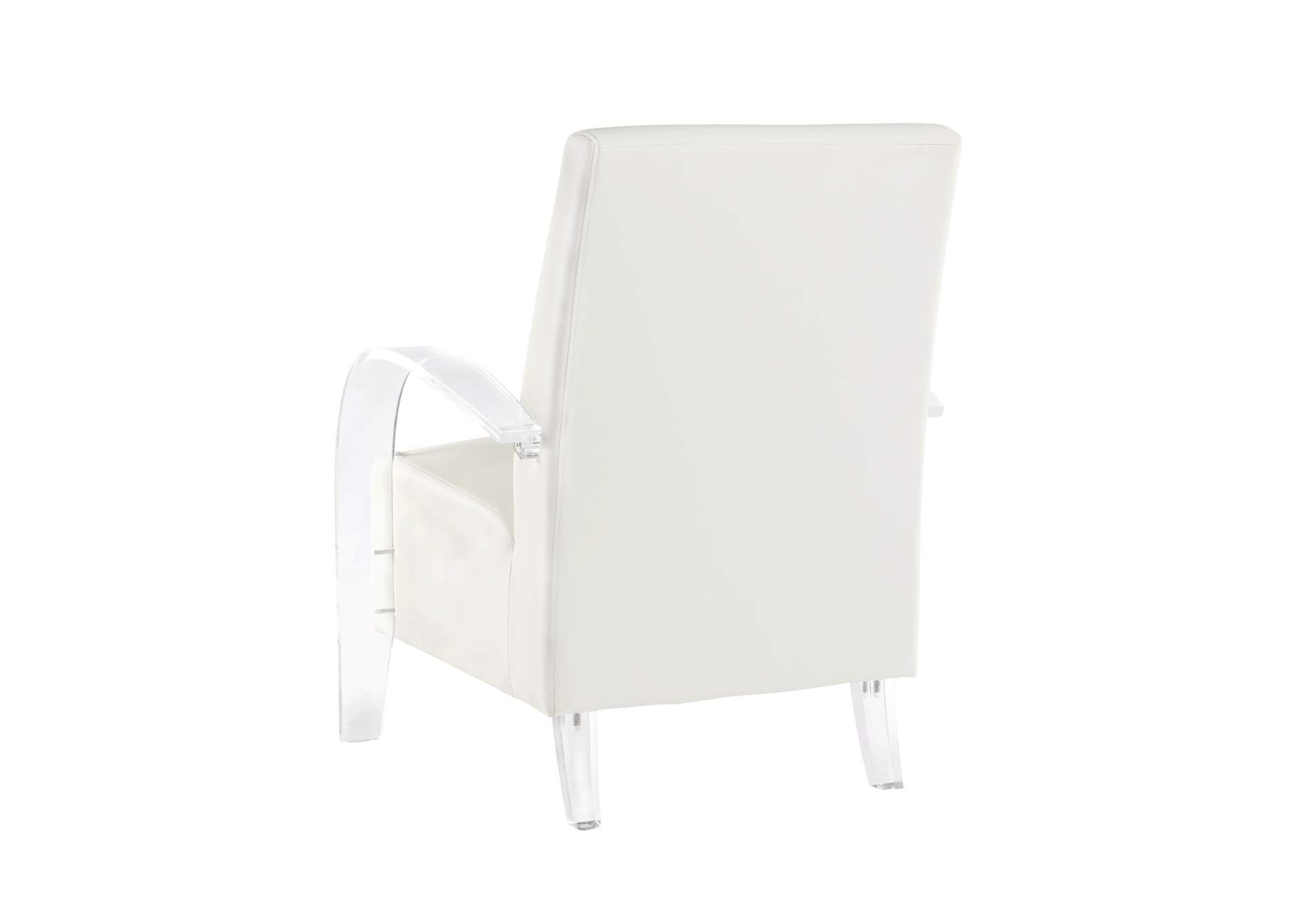 Solid Acrylic Accent Chair With Pvc Upholstery image 7