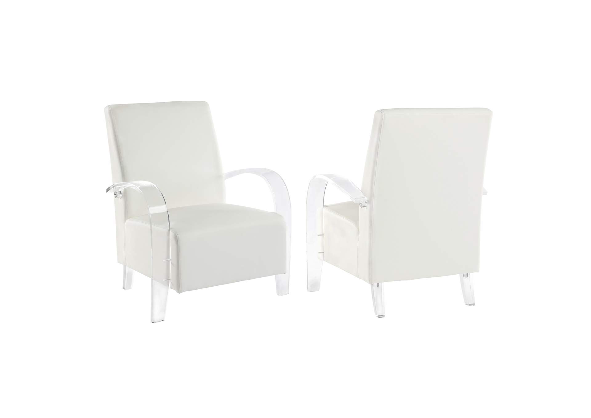 Solid Acrylic Accent Chair With Pvc Upholstery image 9