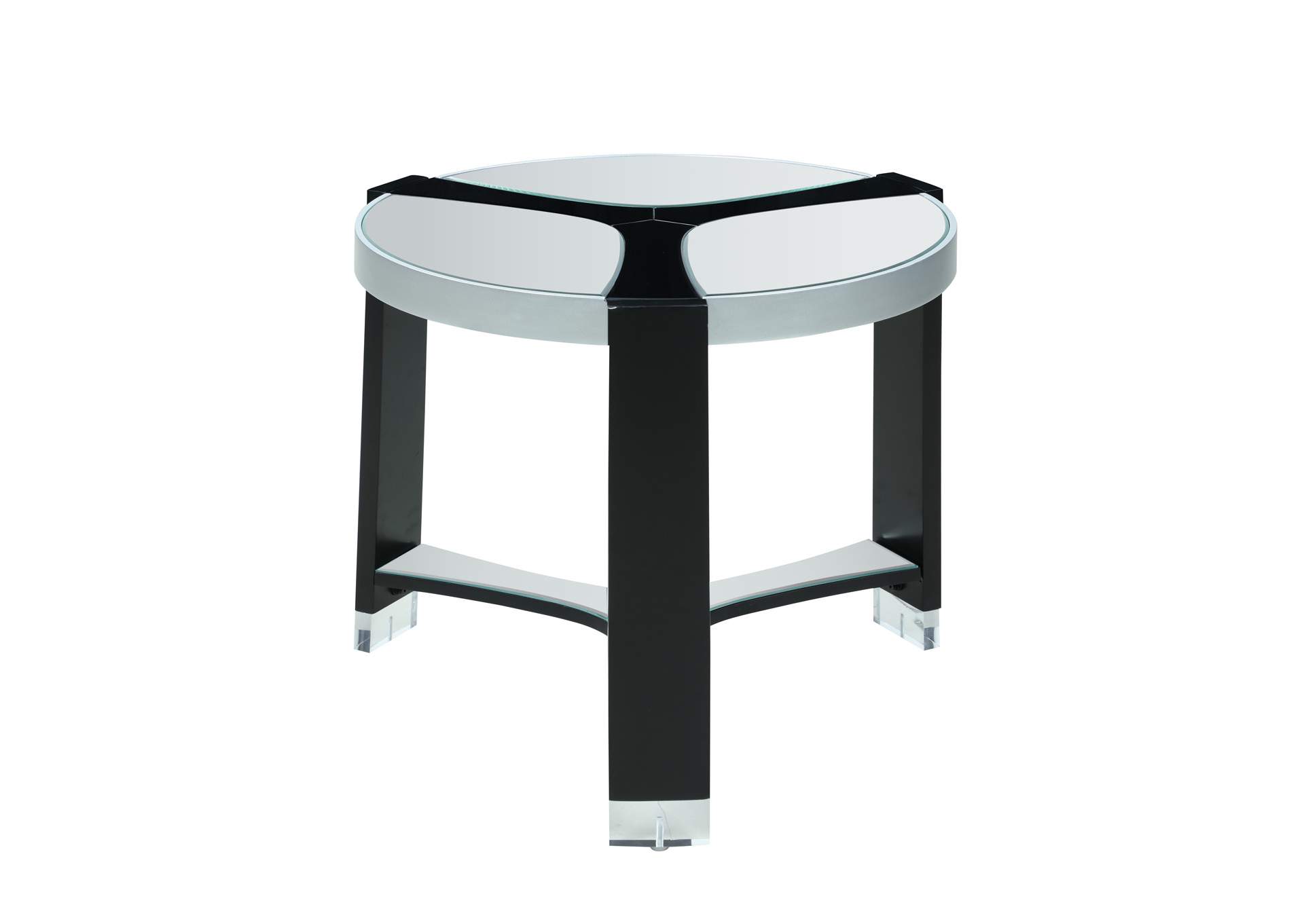 Round Lamp Table With Mirror Top image 4
