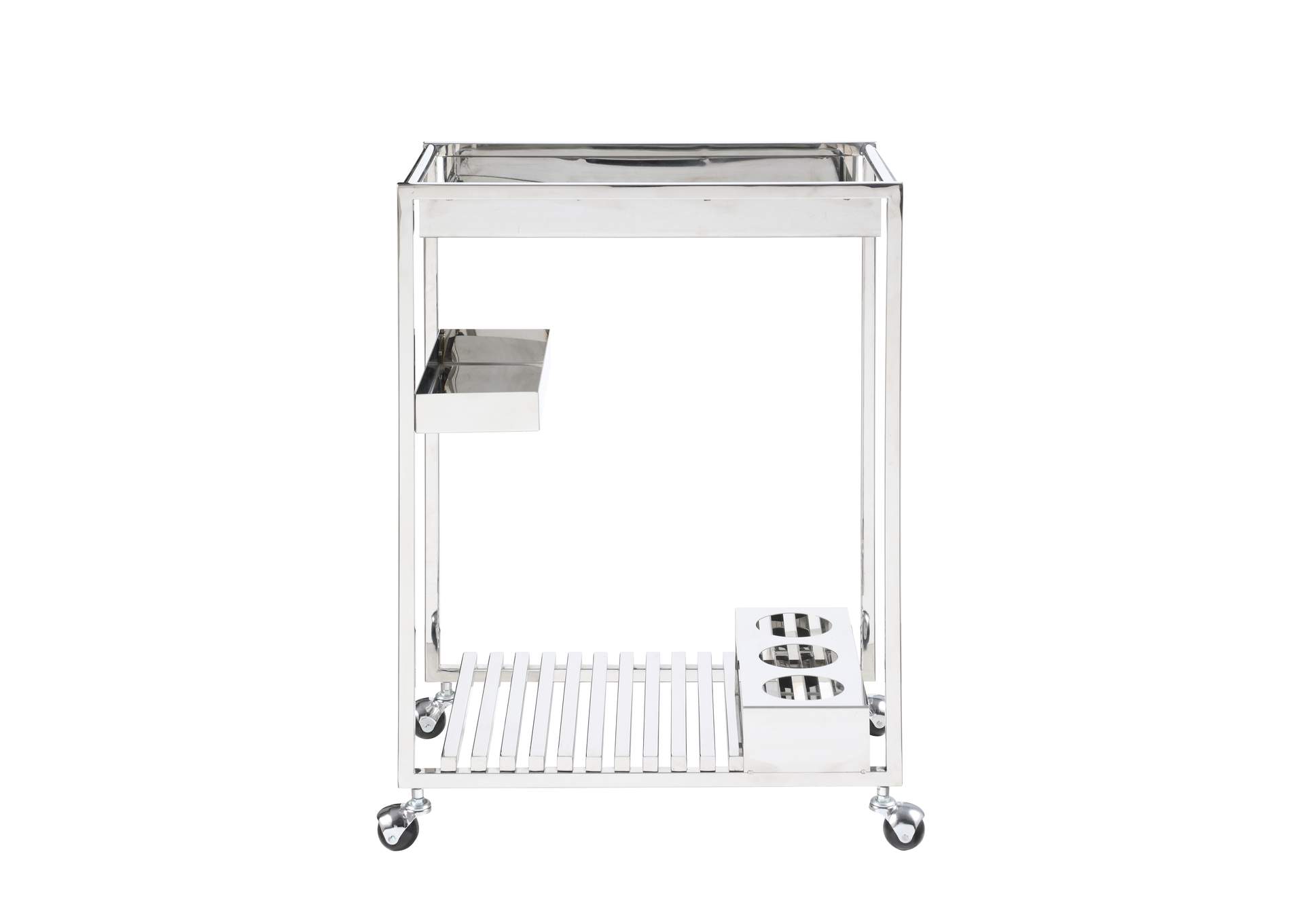 Contemporary Stainless Steel Tea Cart image 4