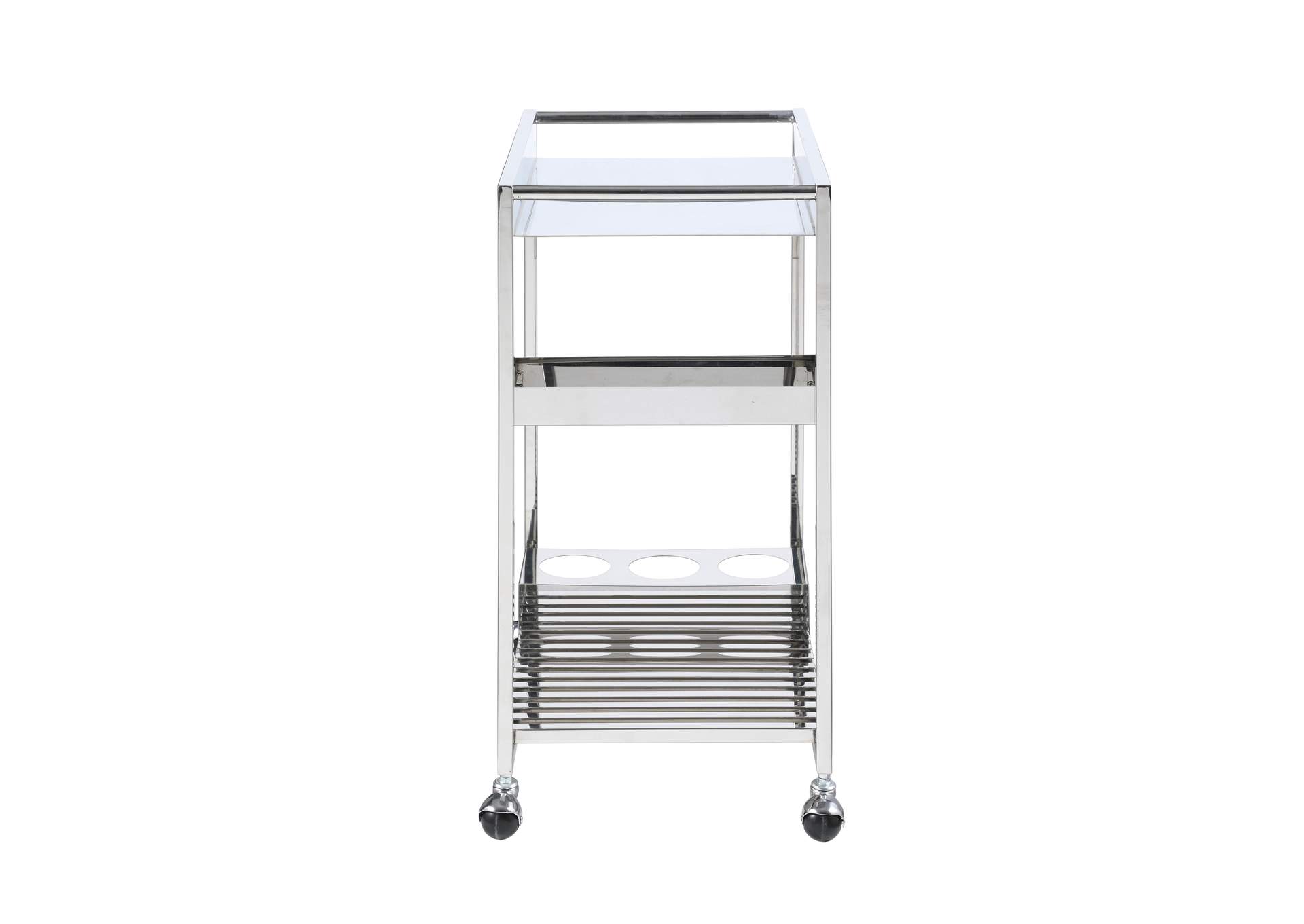 Contemporary Stainless Steel Tea Cart image 5