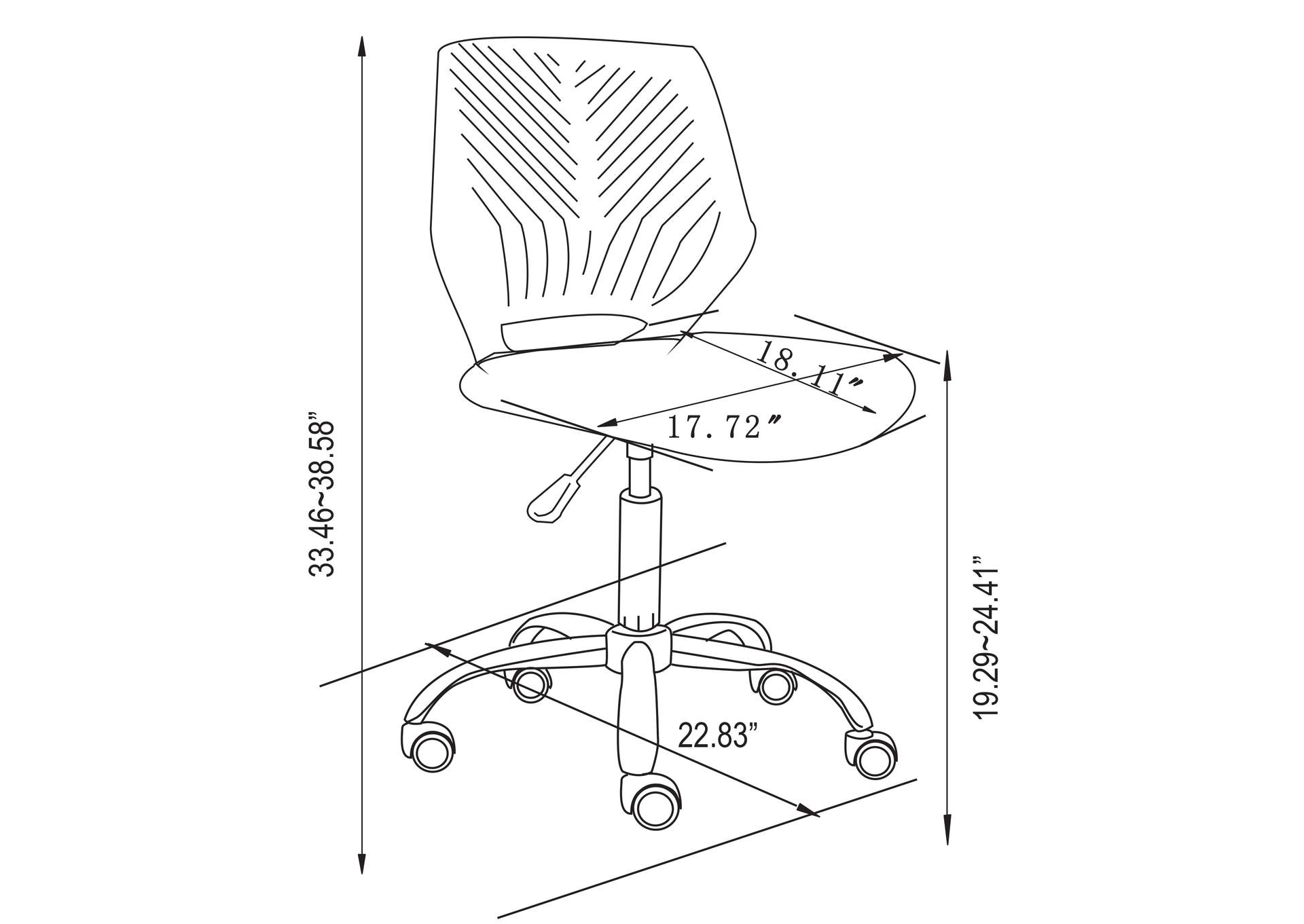 Modern 2 Tone Pneumatic Adjustable-Height Computer Chair image 11